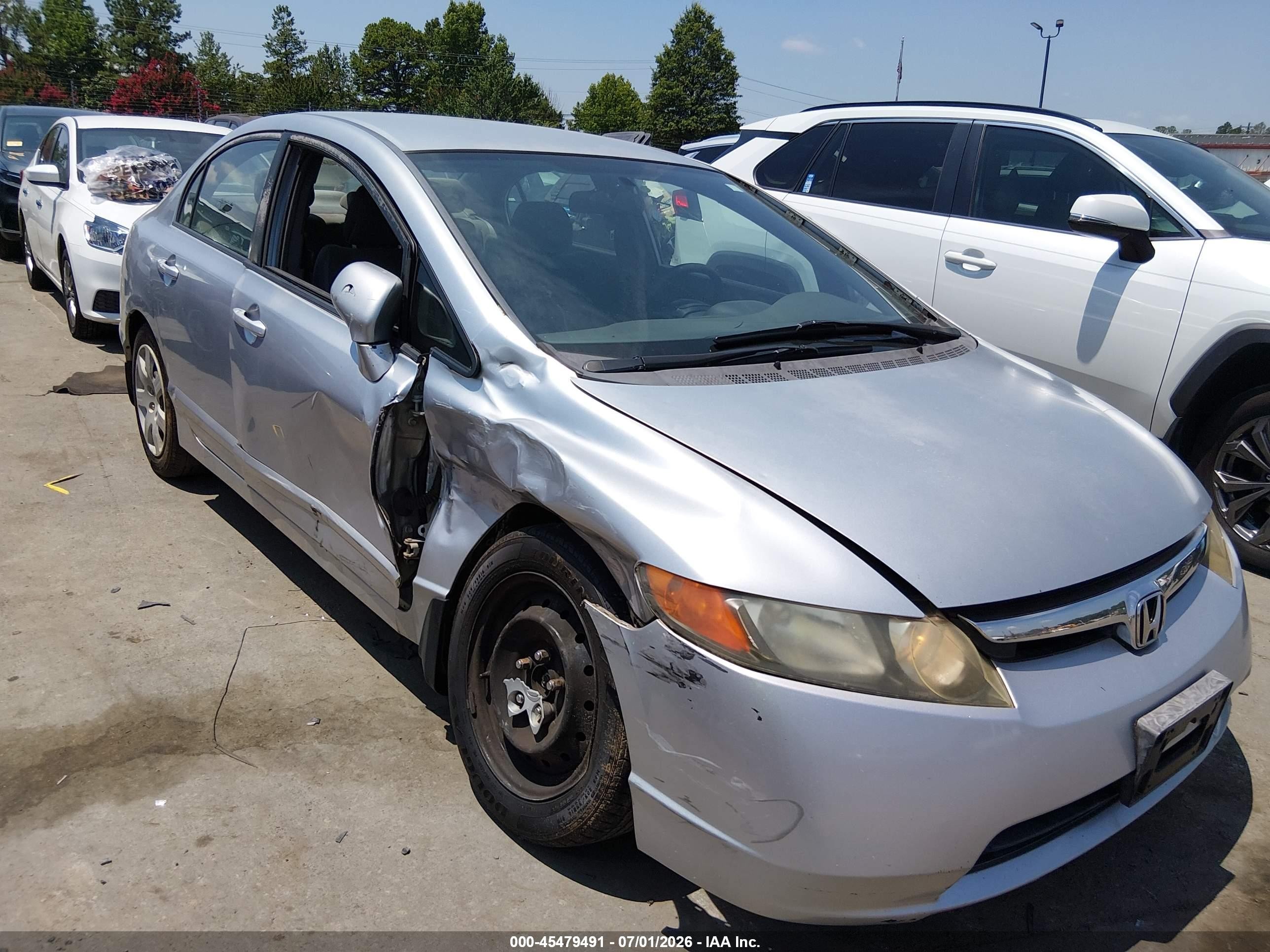 2008 Honda Civic Lx Серебряный vin: 2HGFA16548H357741