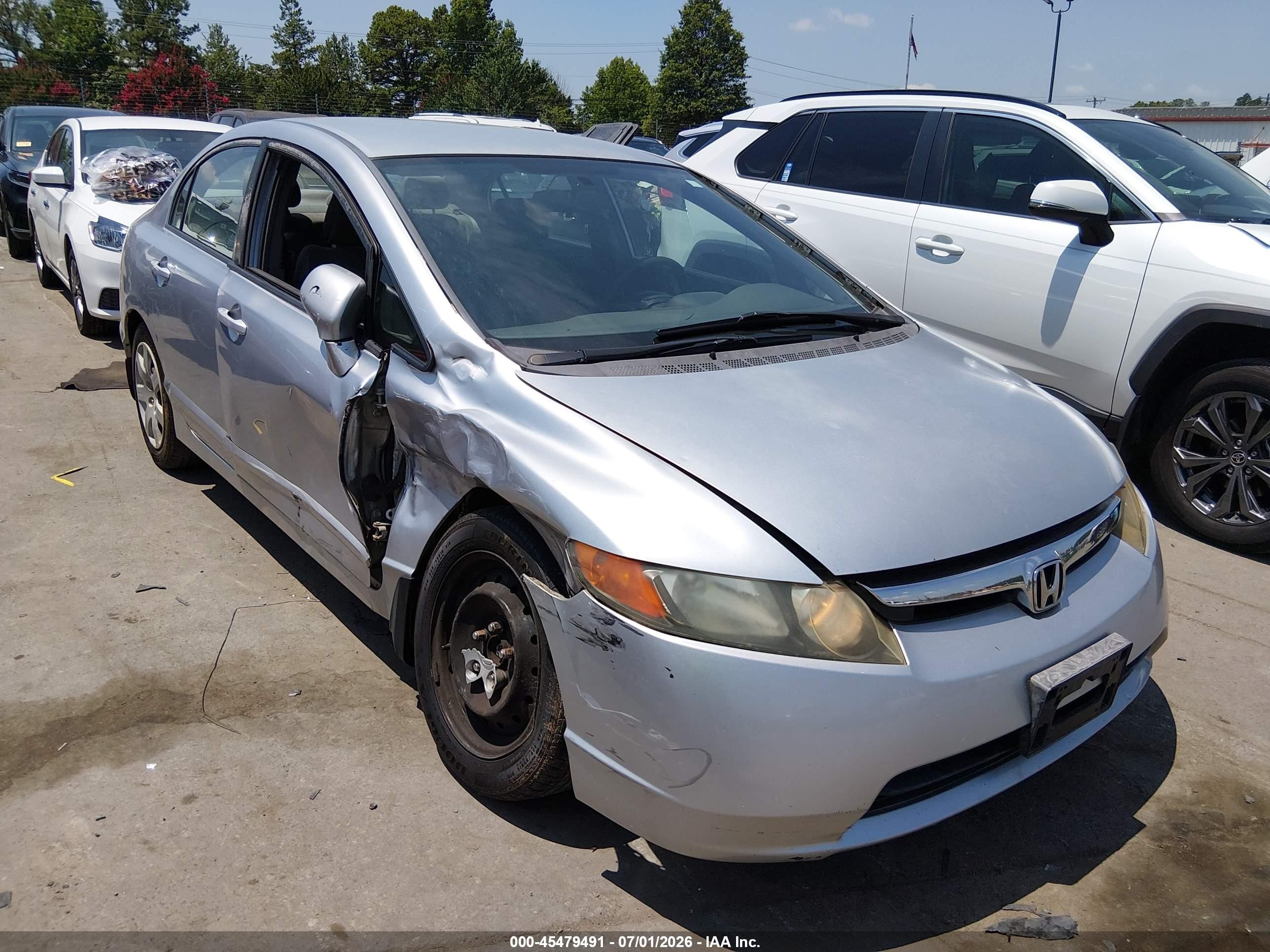 2008 Honda Civic Lx Silver vin: 2HGFA16548H357741