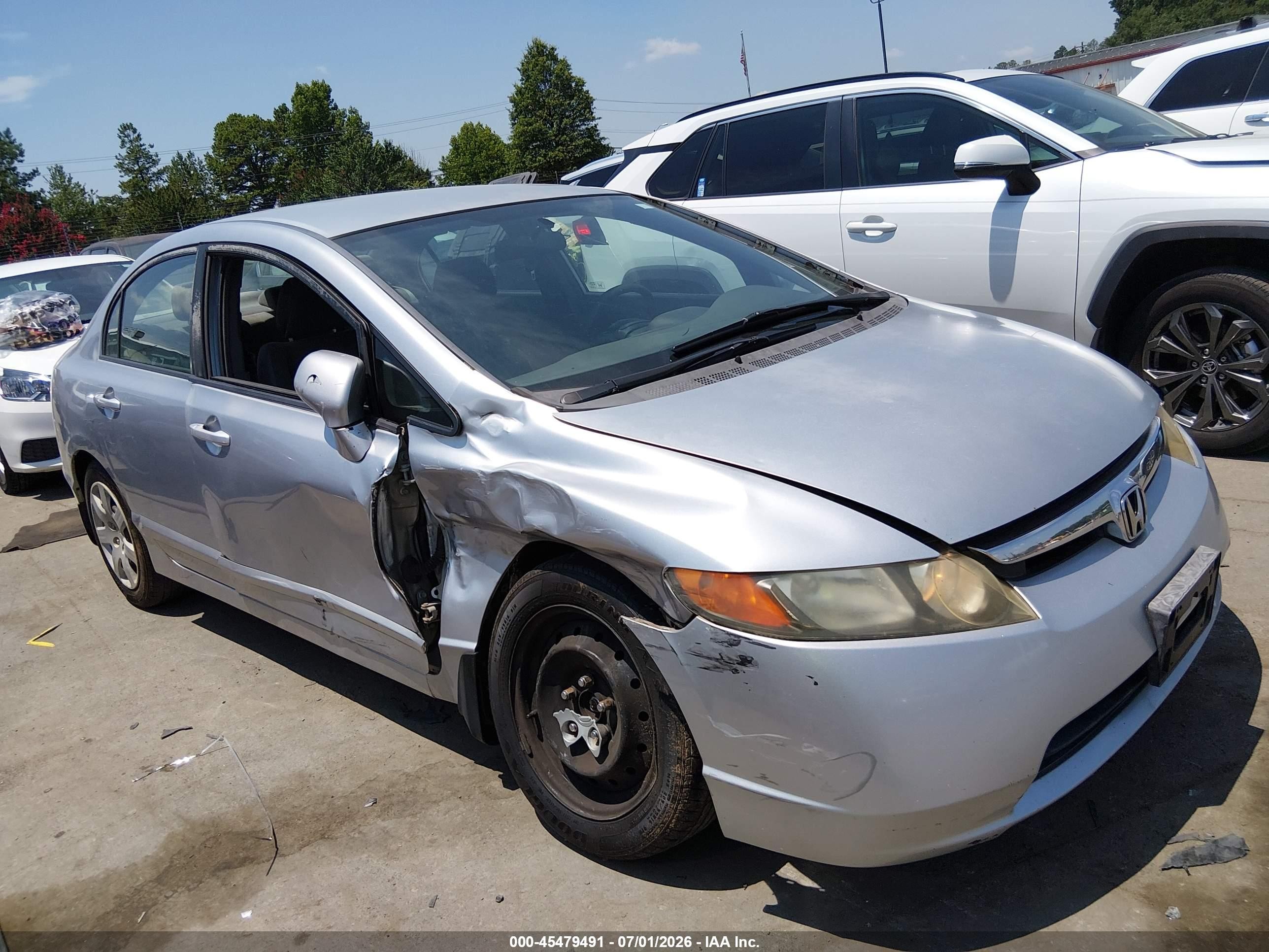 2008 Honda Civic Lx Серебряный vin: 2HGFA16548H357741