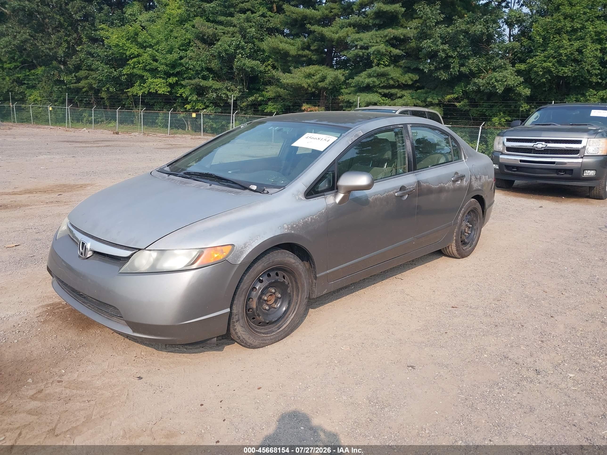 2008 Honda Civic Lx Silver vin: 2HGFA16548H503667