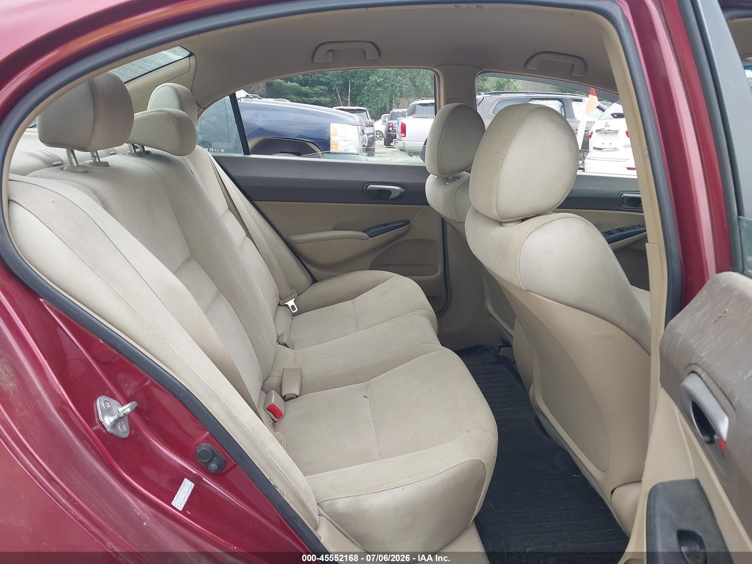 2008 Honda Civic Lx Red vin: 2HGFA16548H509386