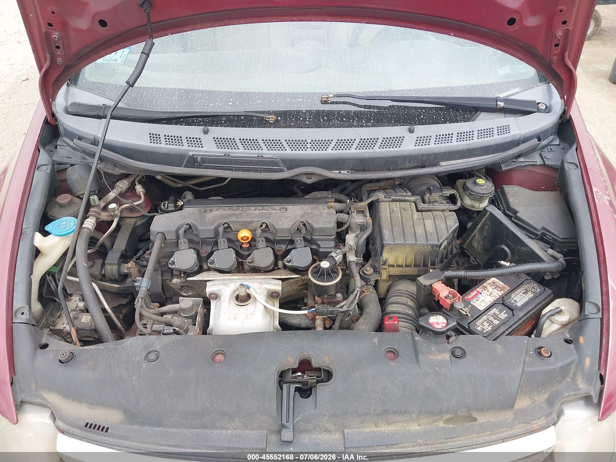 2008 Honda Civic Lx Red vin: 2HGFA16548H509386