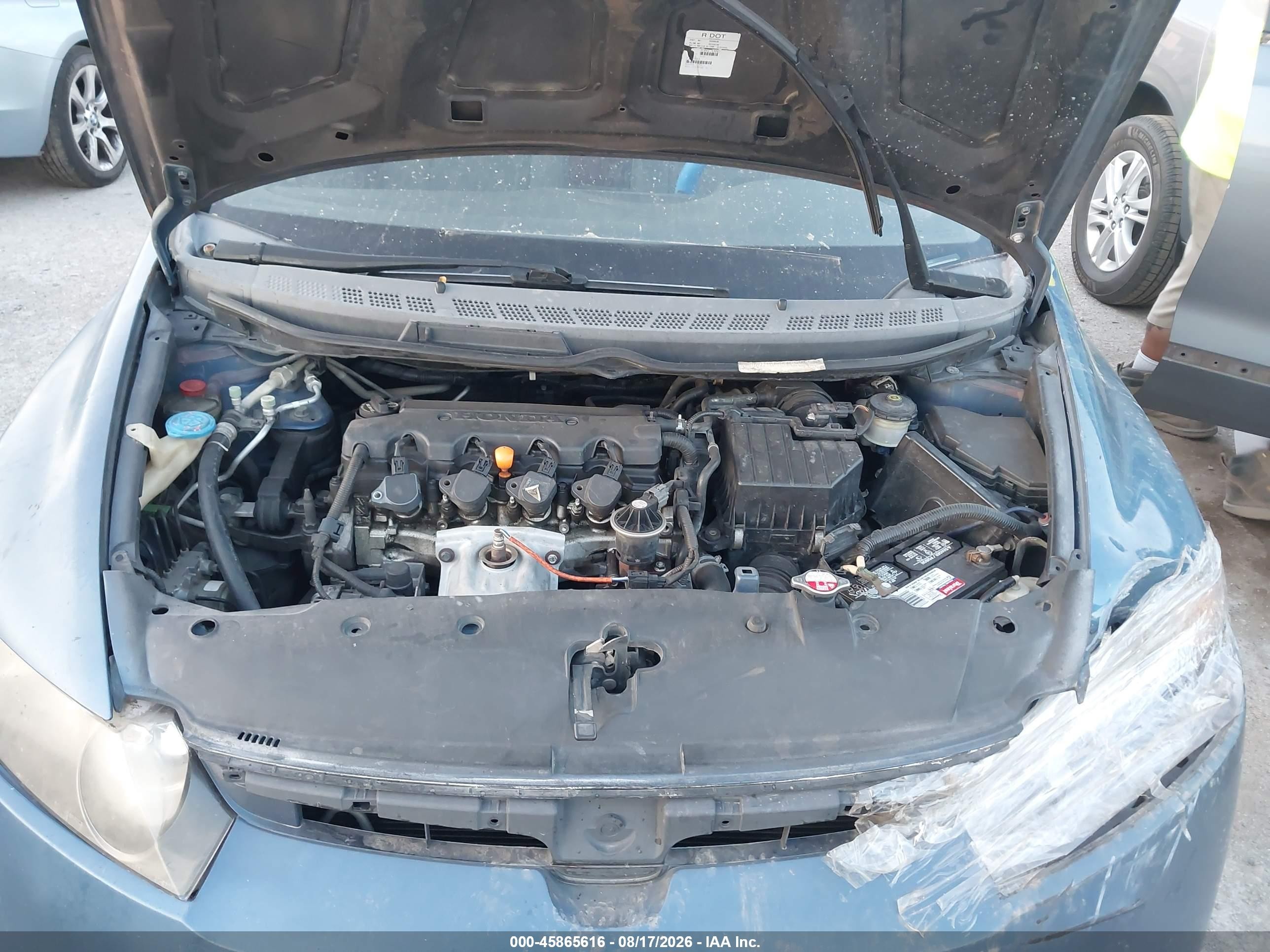 2008 Honda Civic Lx Blue vin: 2HGFA16548H511980