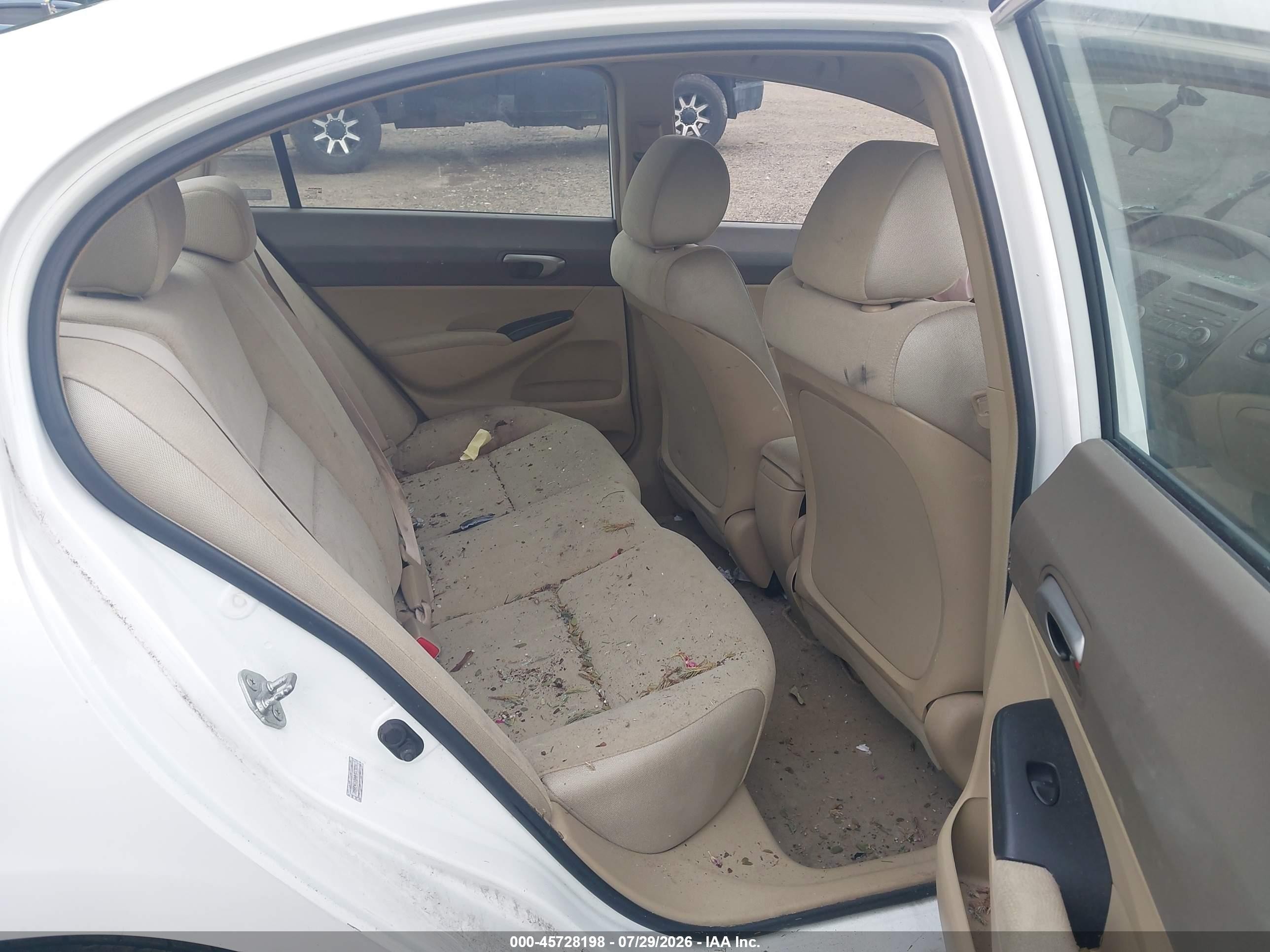 2008 Honda Civic Lx Белый vin: 2HGFA16548H517276