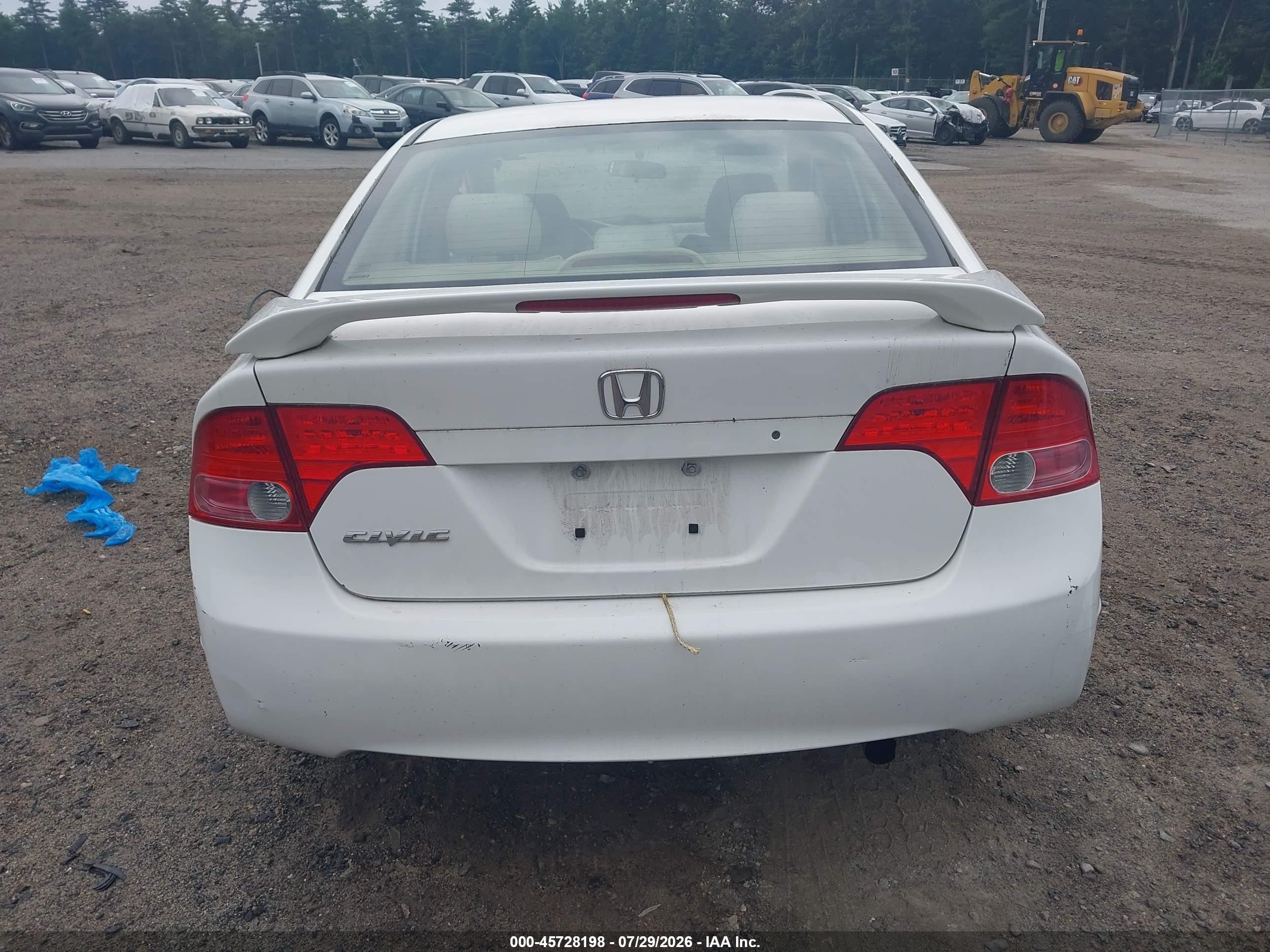 2008 Honda Civic Lx Белый vin: 2HGFA16548H517276