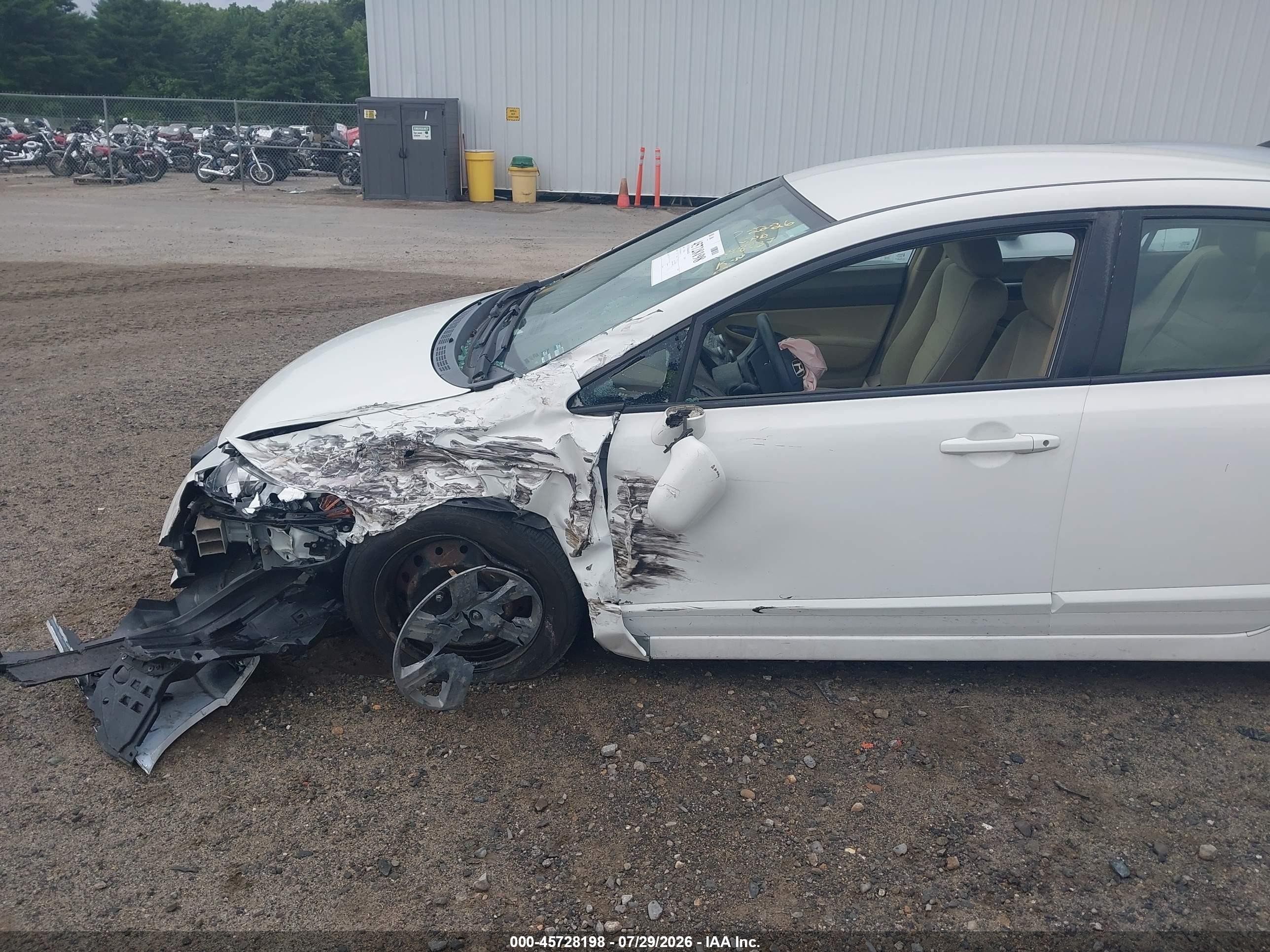 2008 Honda Civic Lx Белый vin: 2HGFA16548H517276
