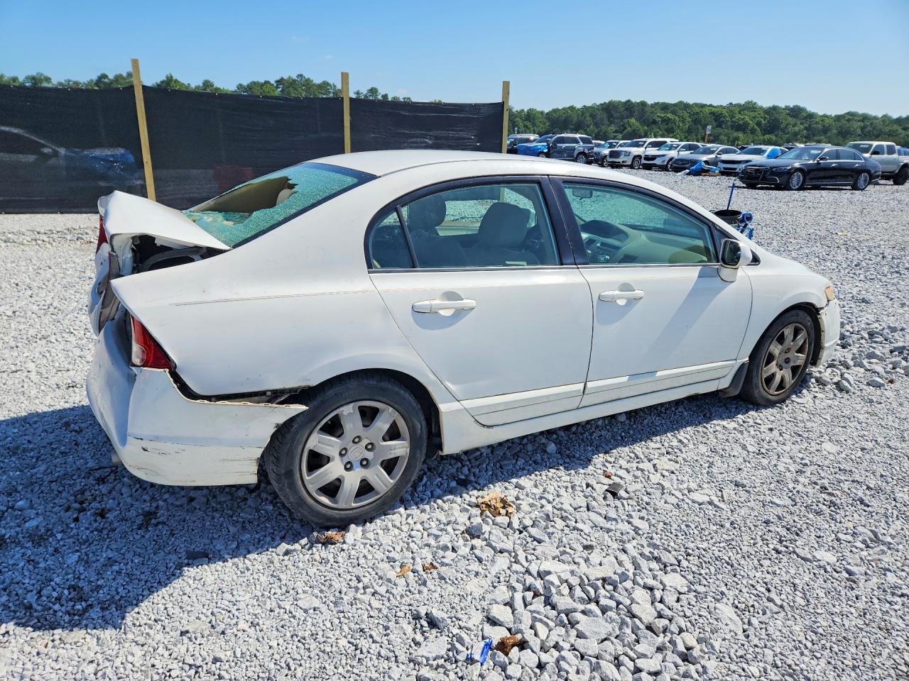 2008 Honda Civic Lx White vin: 2HGFA16548H519982