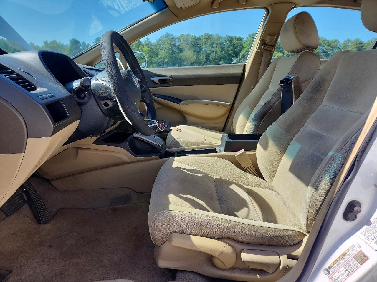 2008 Honda Civic Lx White vin: 2HGFA16548H519982