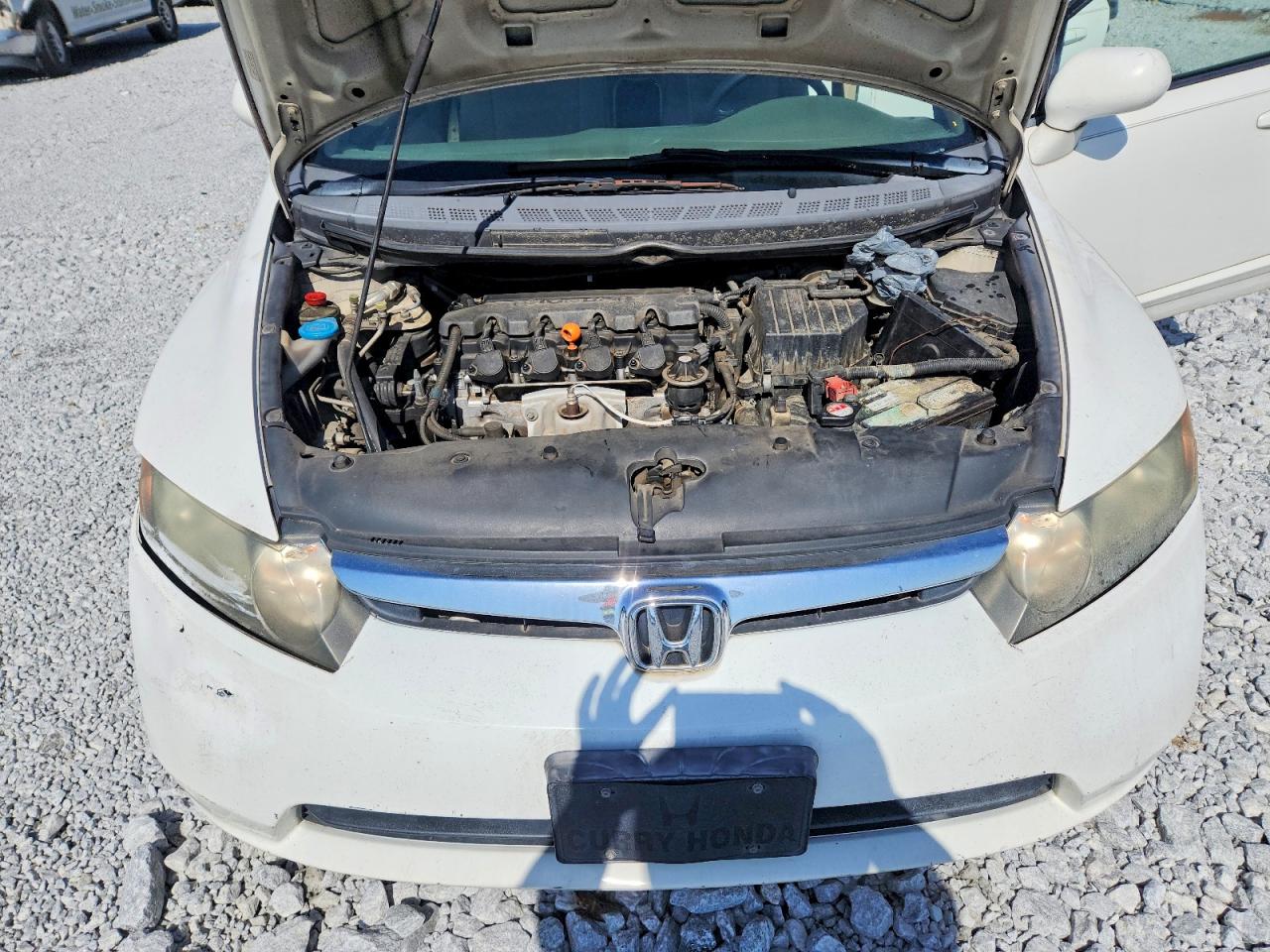 2008 Honda Civic Lx White vin: 2HGFA16548H519982