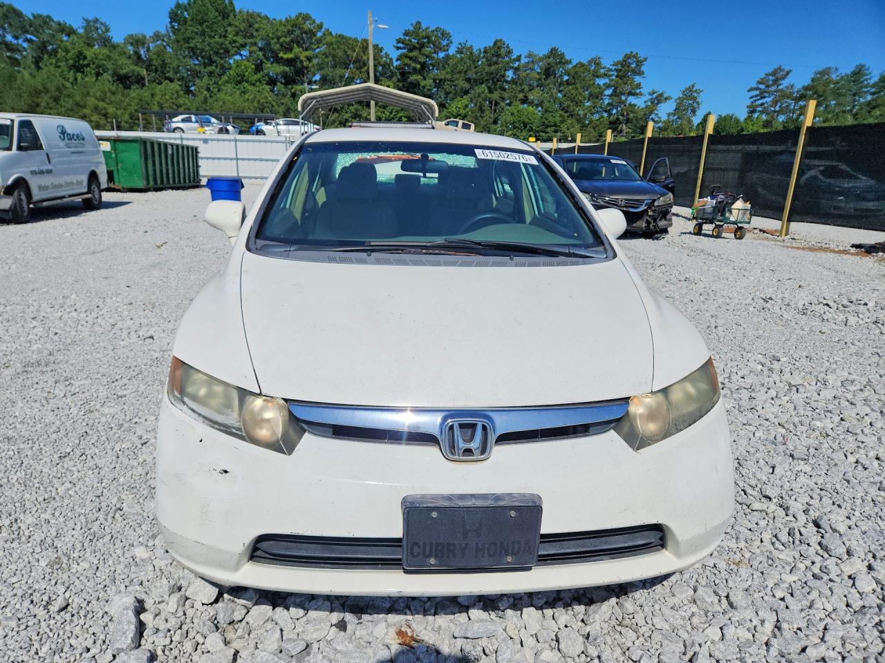 2008 Honda Civic Lx White vin: 2HGFA16548H519982