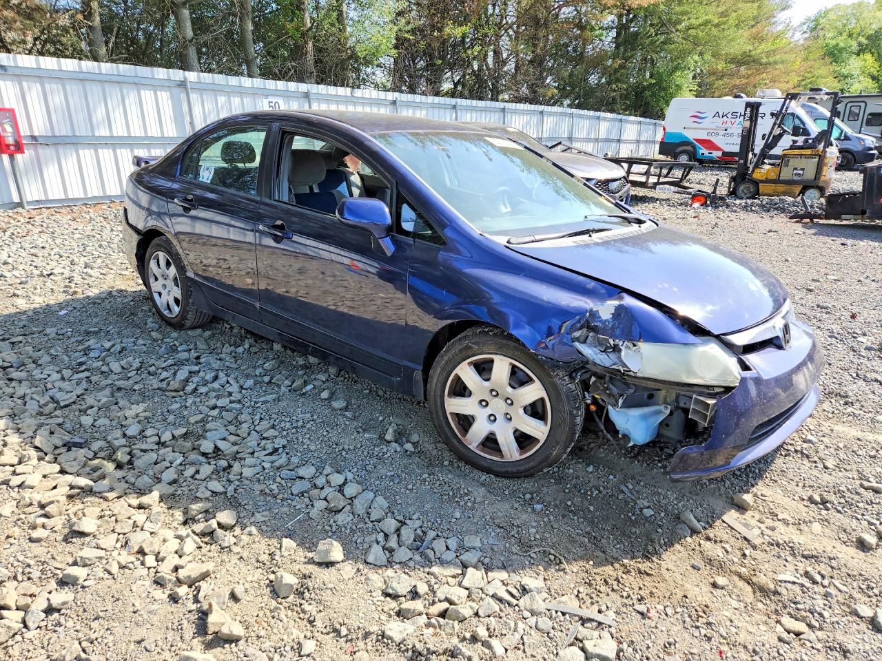 2008 Honda Civic Lx Blue vin: 2HGFA16548H521053