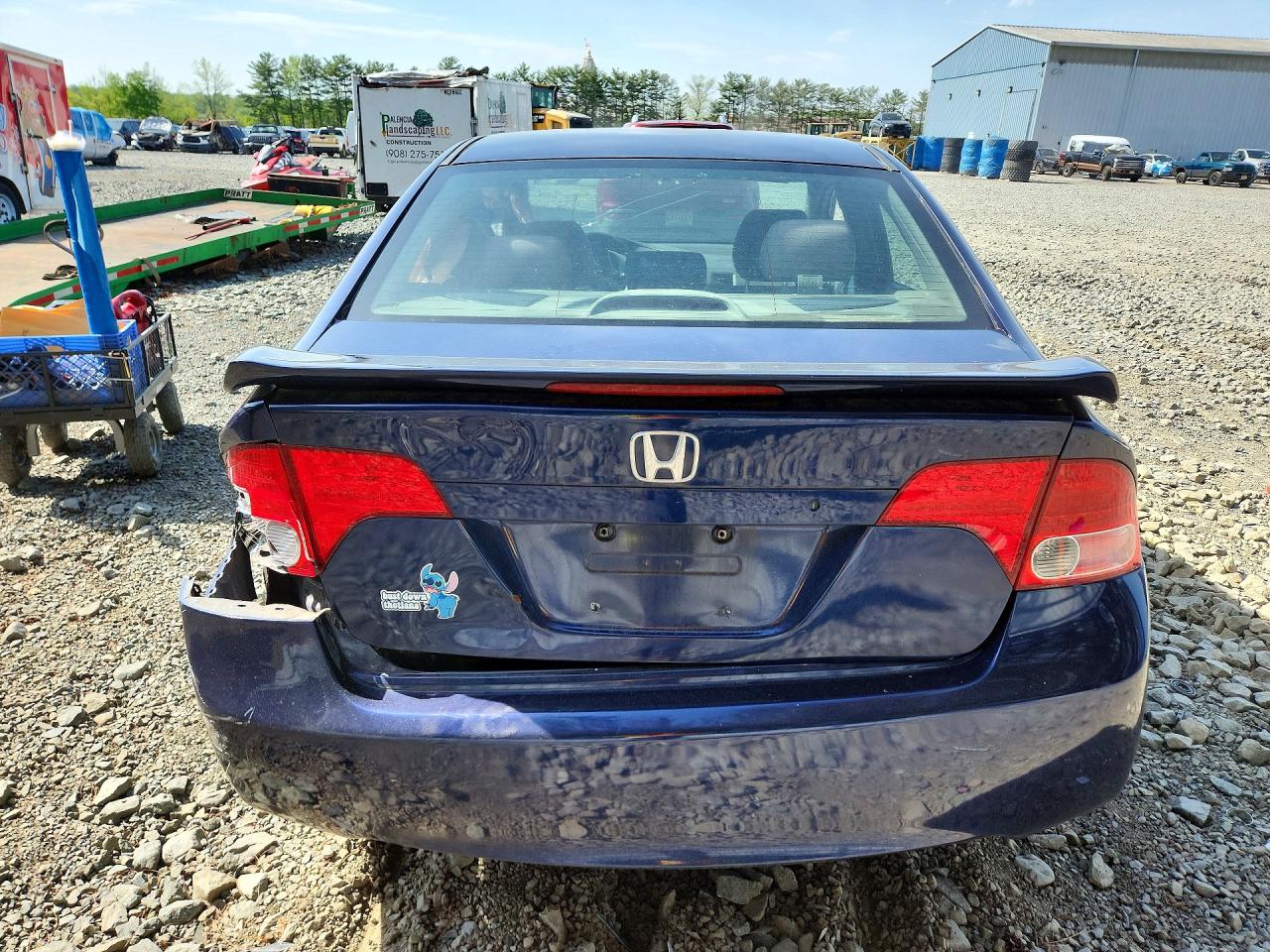 2008 Honda Civic Lx Blue vin: 2HGFA16548H521053