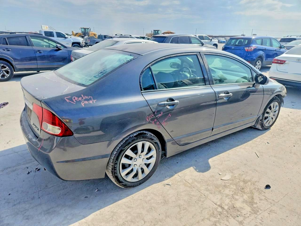 2009 Honda Civic Lx Gray vin: 2HGFA16549H302644