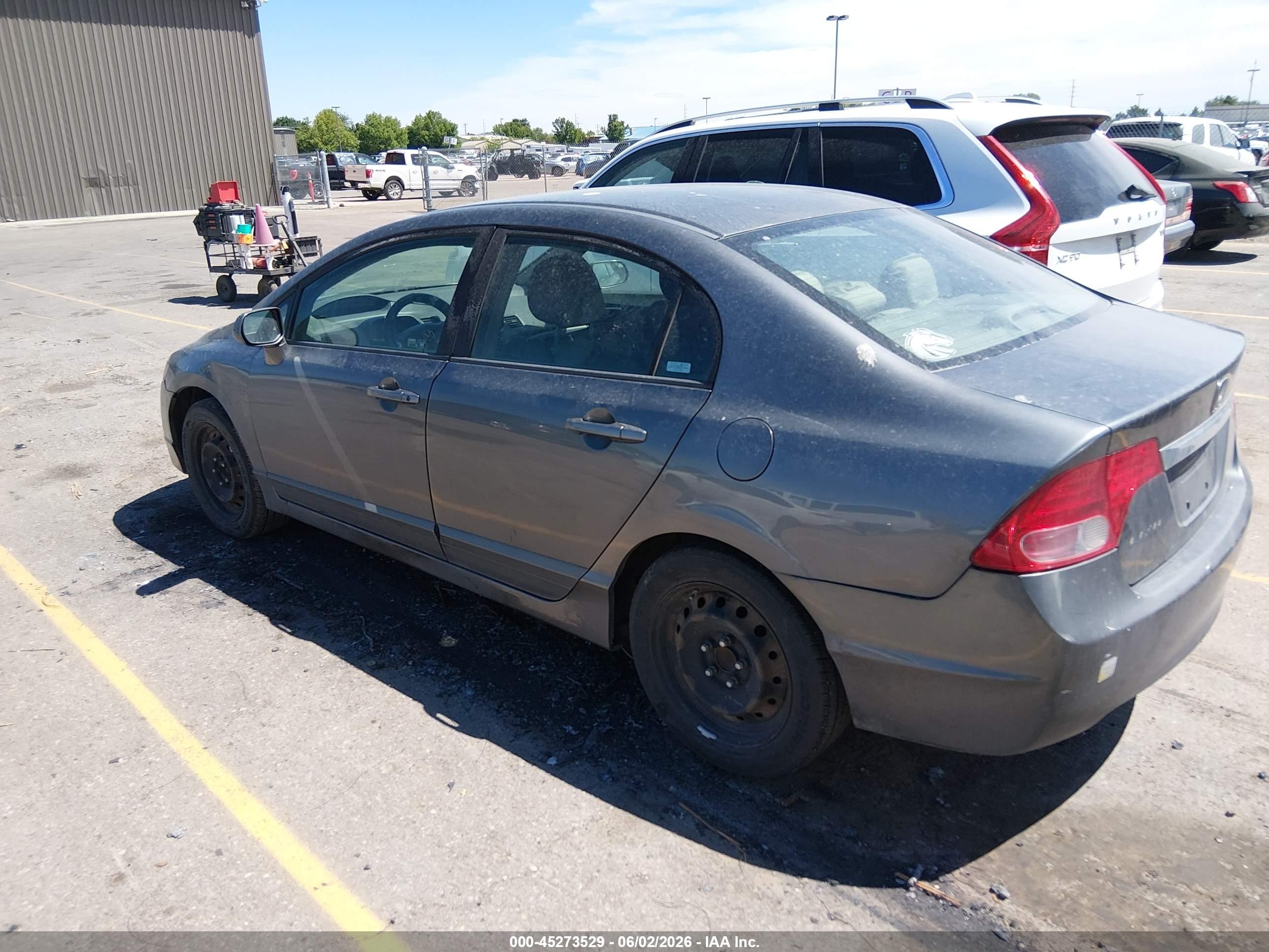 2009 Honda Civic Lx Gray vin: 2HGFA16549H313160