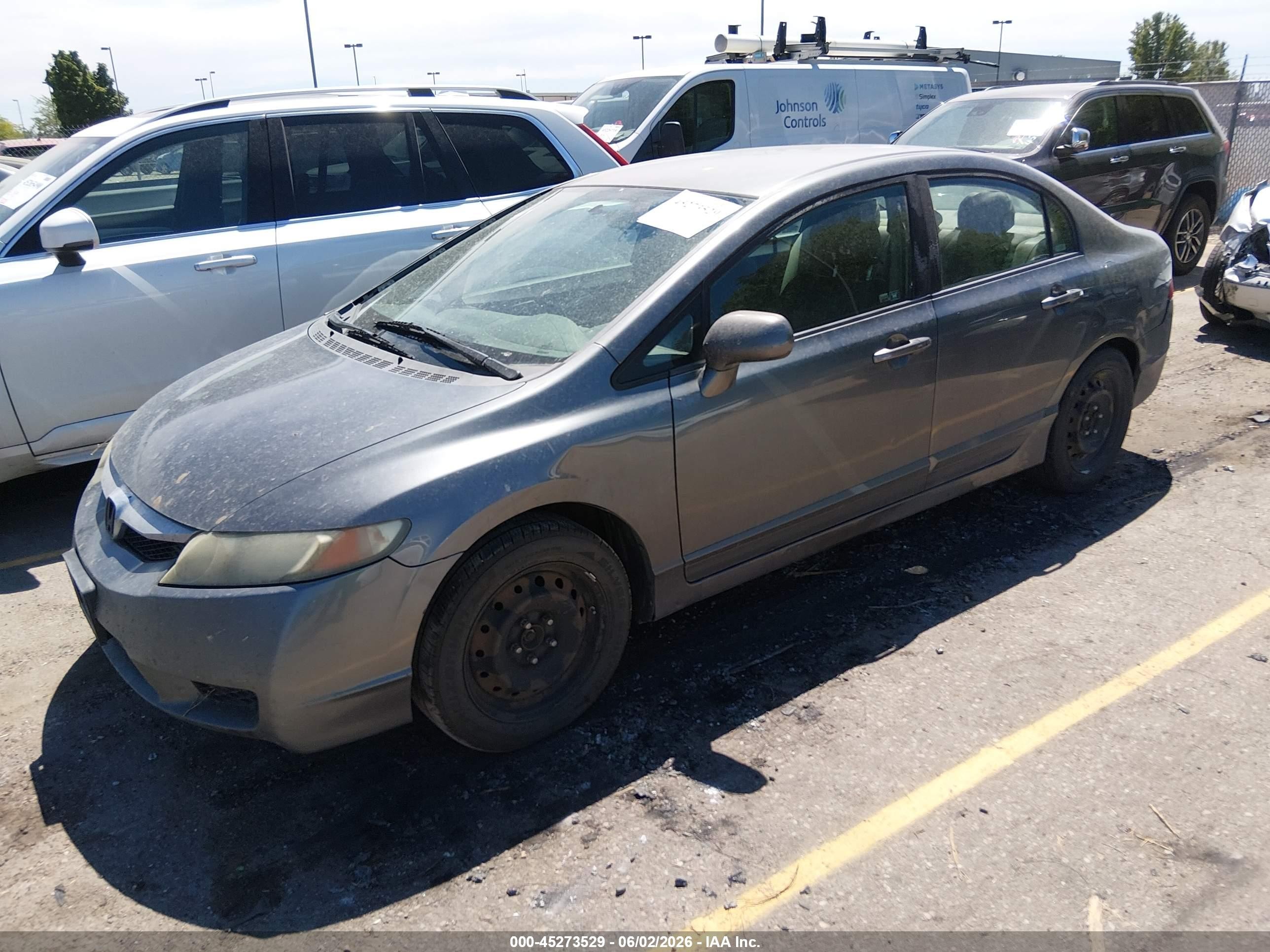 2009 Honda Civic Lx Gray vin: 2HGFA16549H313160