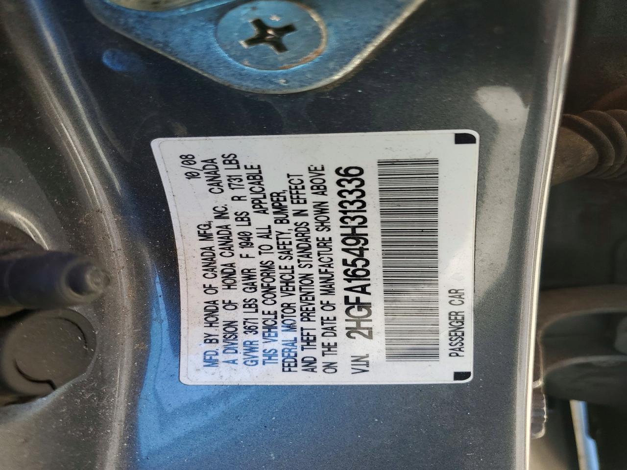 2009 Honda Civic Lx Серый vin: 2HGFA16549H313336