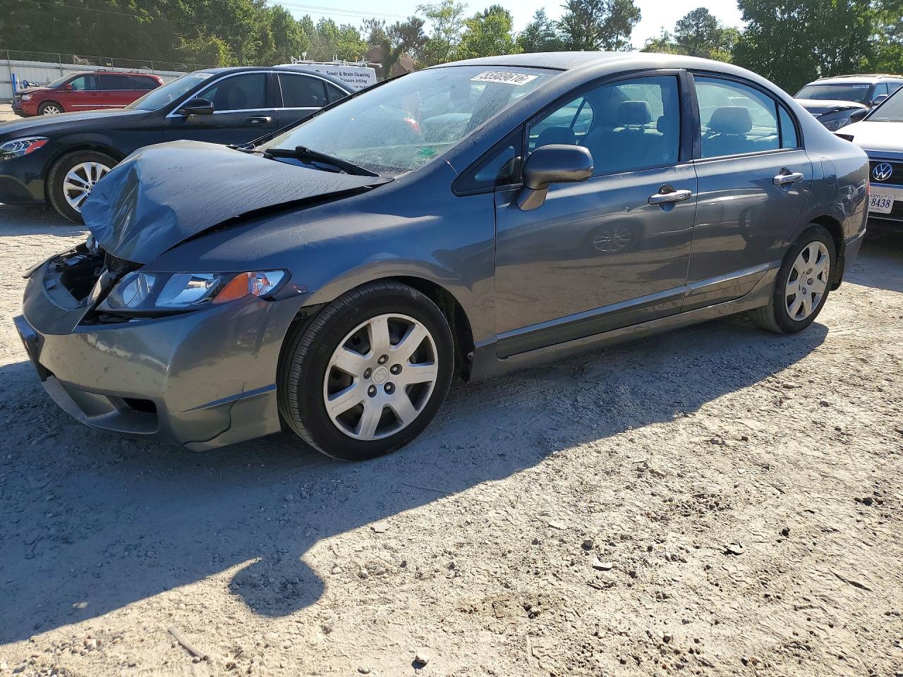 2009 Honda Civic Lx Gray vin: 2HGFA16549H313336