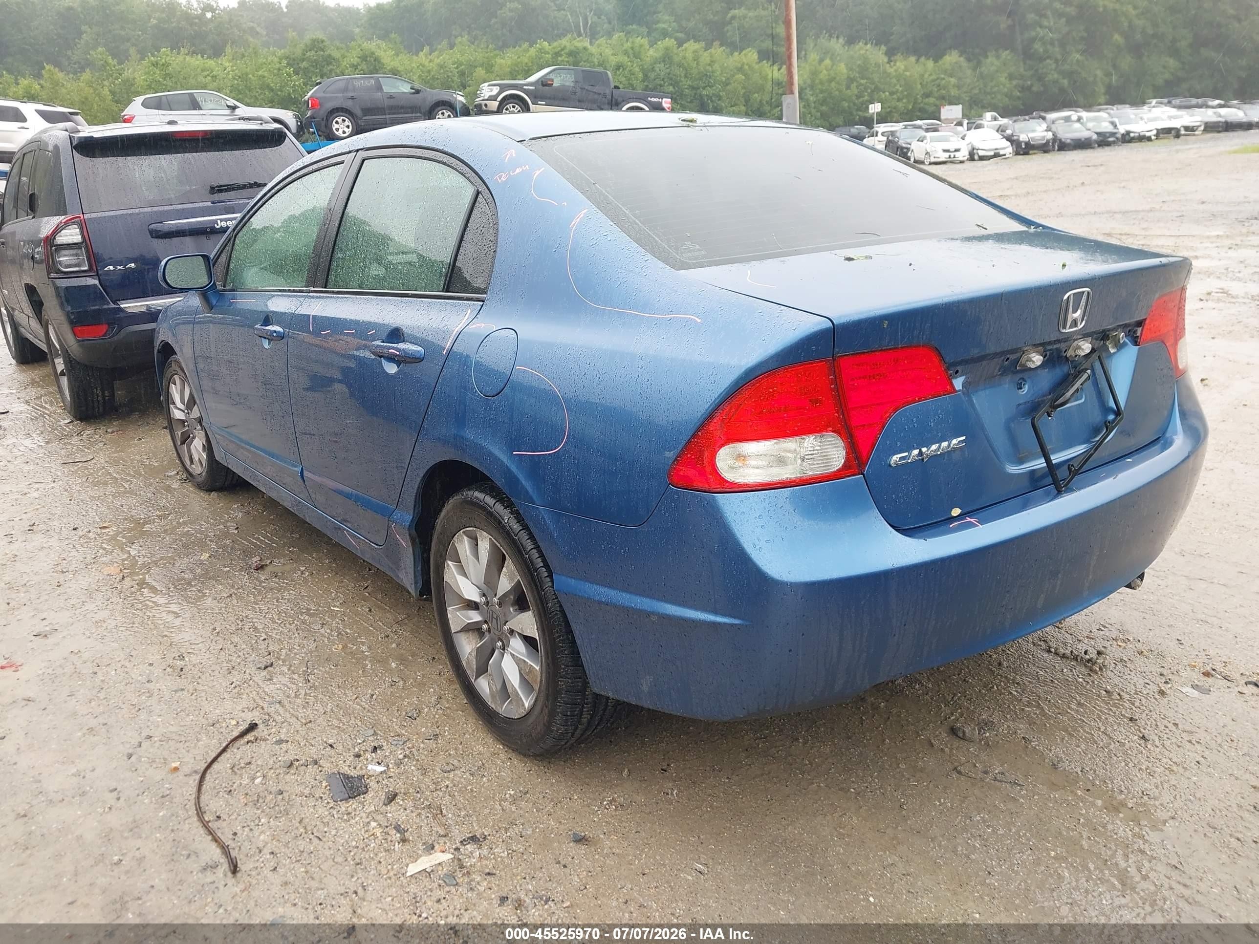 2009 Honda Civic Lx Blue vin: 2HGFA16549H326698