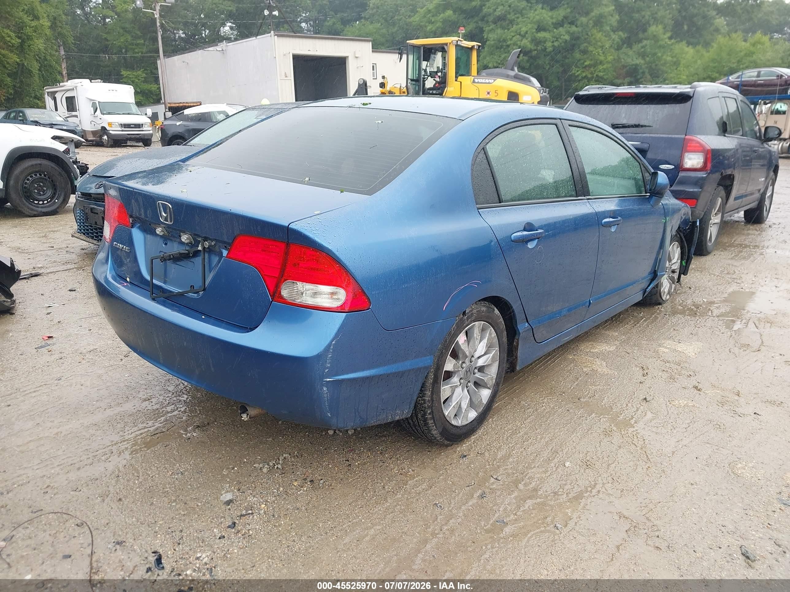 2009 Honda Civic Lx Blue vin: 2HGFA16549H326698