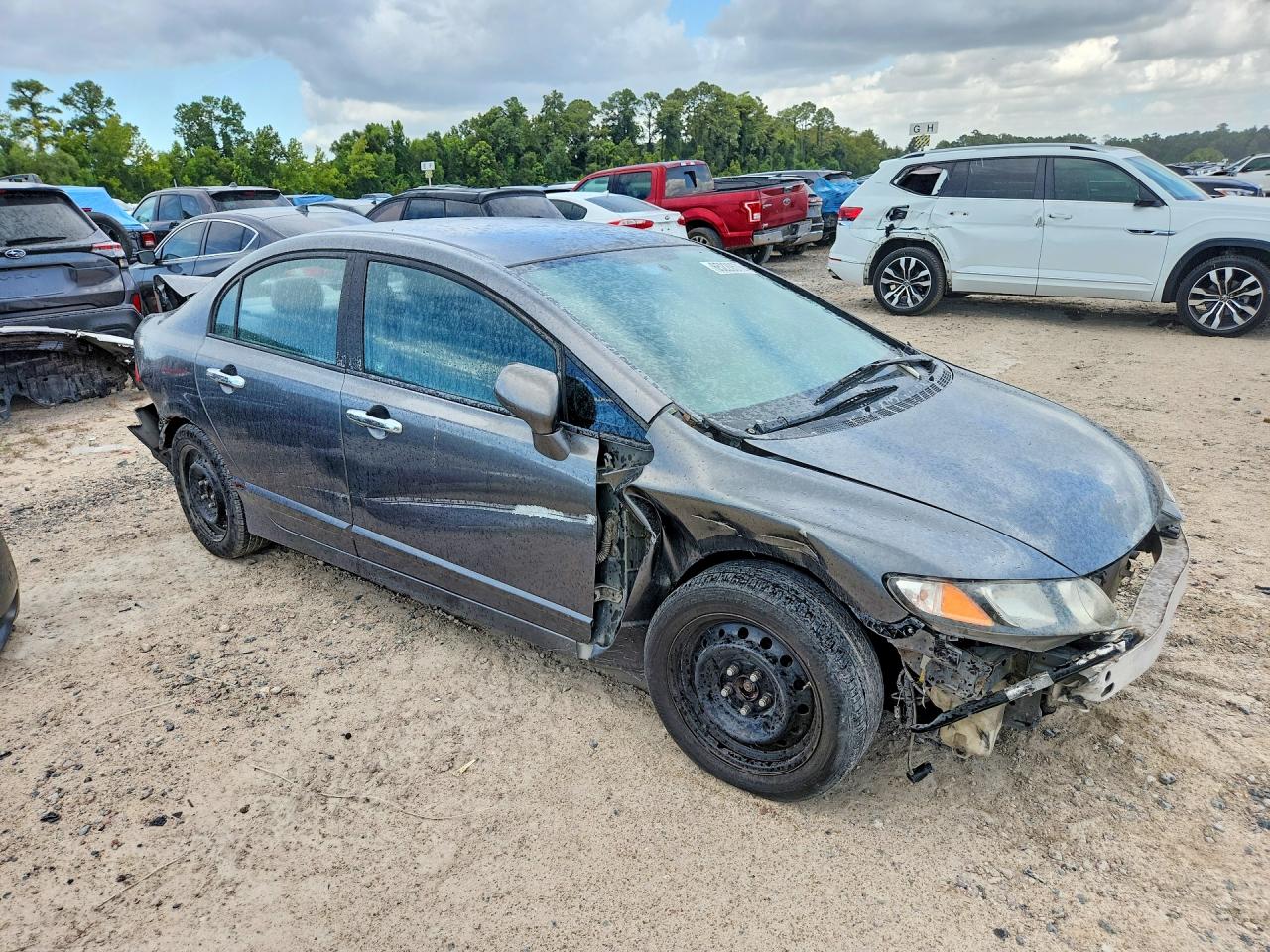 2009 Honda Civic Lx Gray vin: 2HGFA16549H328063