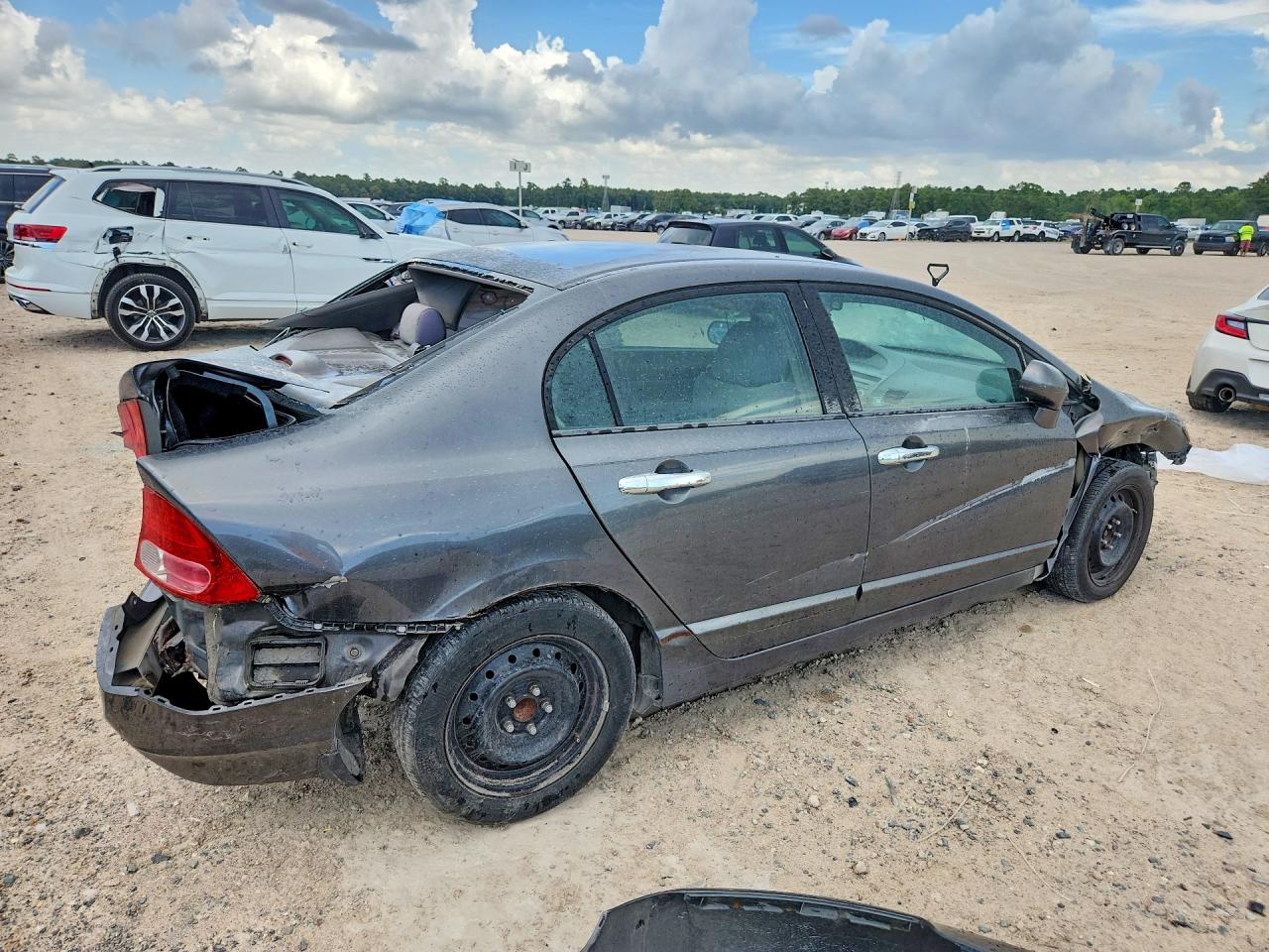 2009 Honda Civic Lx Gray vin: 2HGFA16549H328063