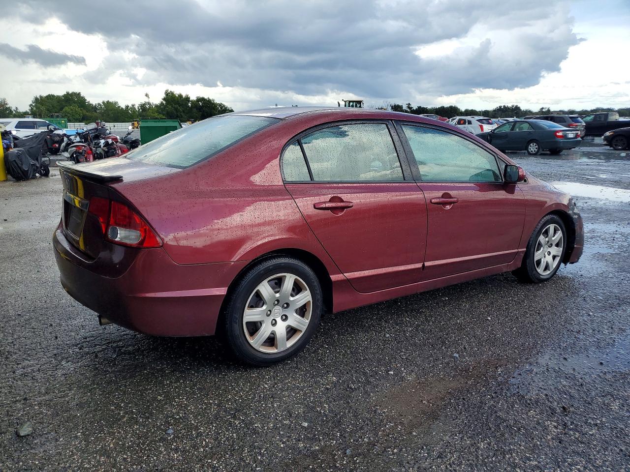 2009 Honda Civic Lx Burgundy vin: 2HGFA16549H333408