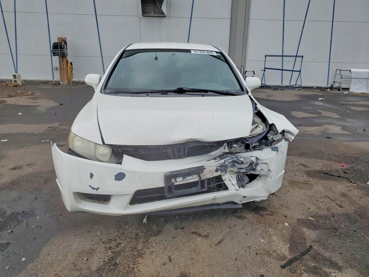 2009 Honda Civic Lx White vin: 2HGFA16549H339886