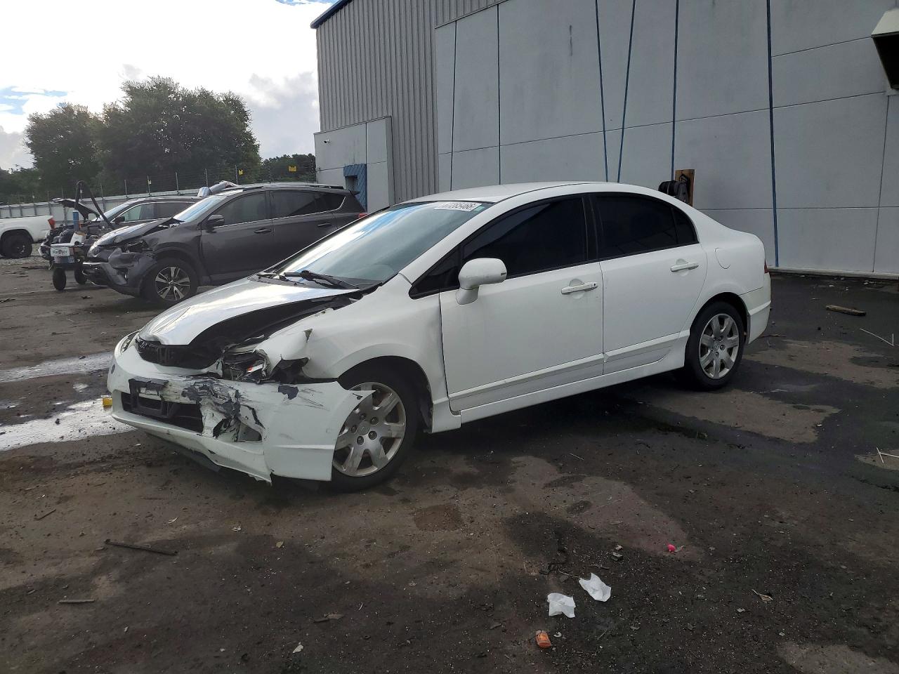 2009 Honda Civic Lx White vin: 2HGFA16549H339886
