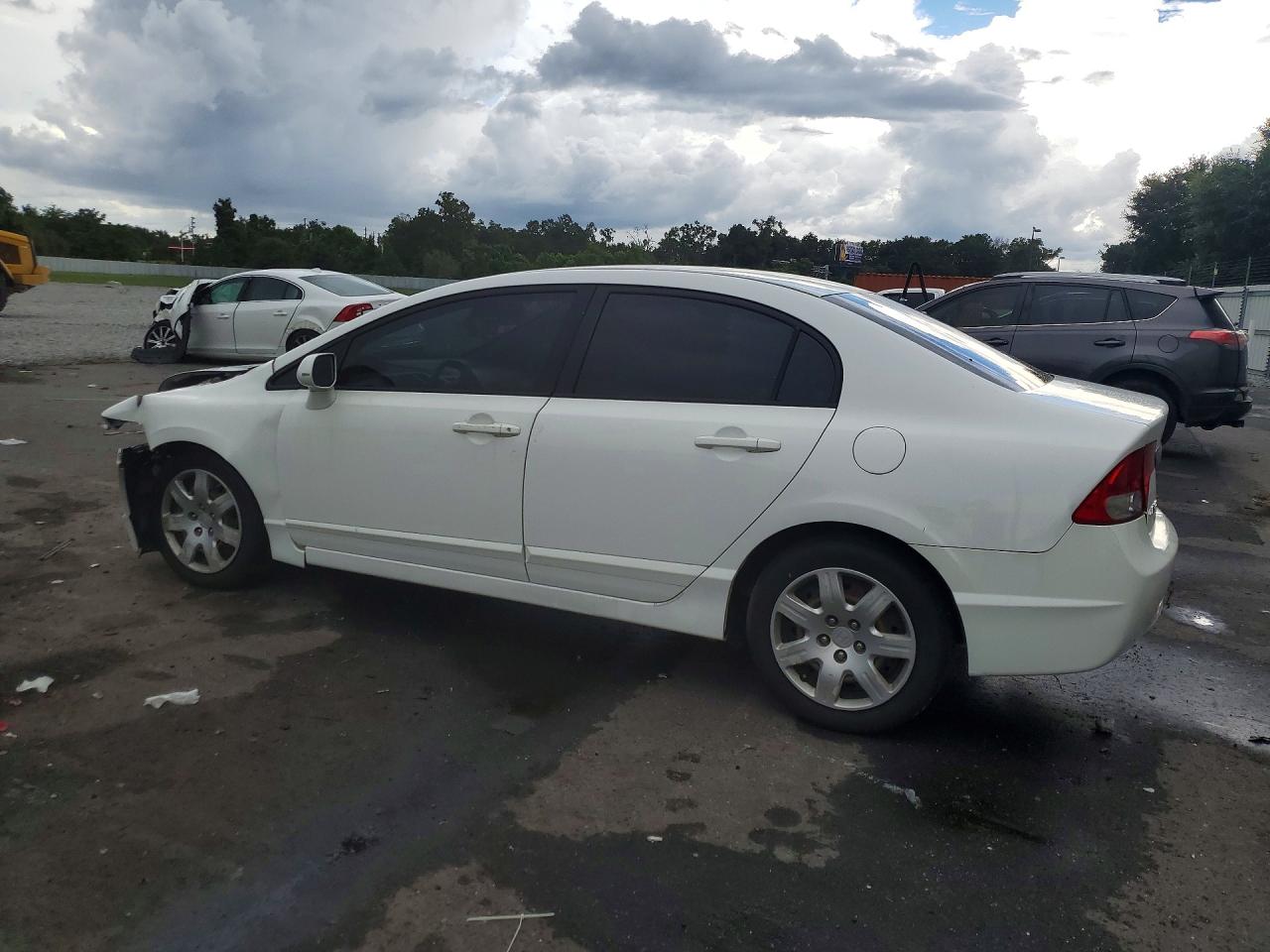 2009 Honda Civic Lx White vin: 2HGFA16549H339886