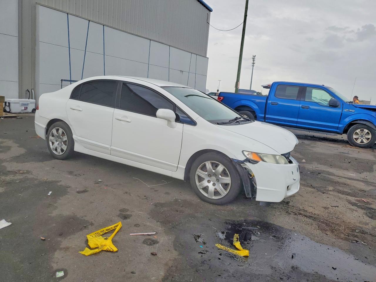2009 Honda Civic Lx White vin: 2HGFA16549H339886
