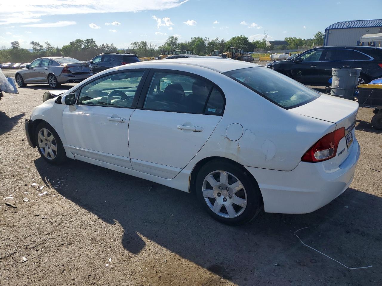 2009 Honda Civic Lx White vin: 2HGFA16549H352878