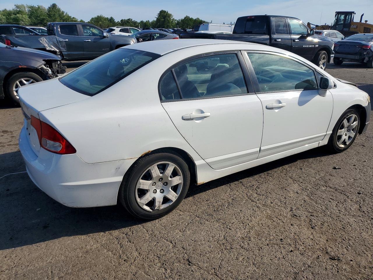 2009 Honda Civic Lx White vin: 2HGFA16549H352878