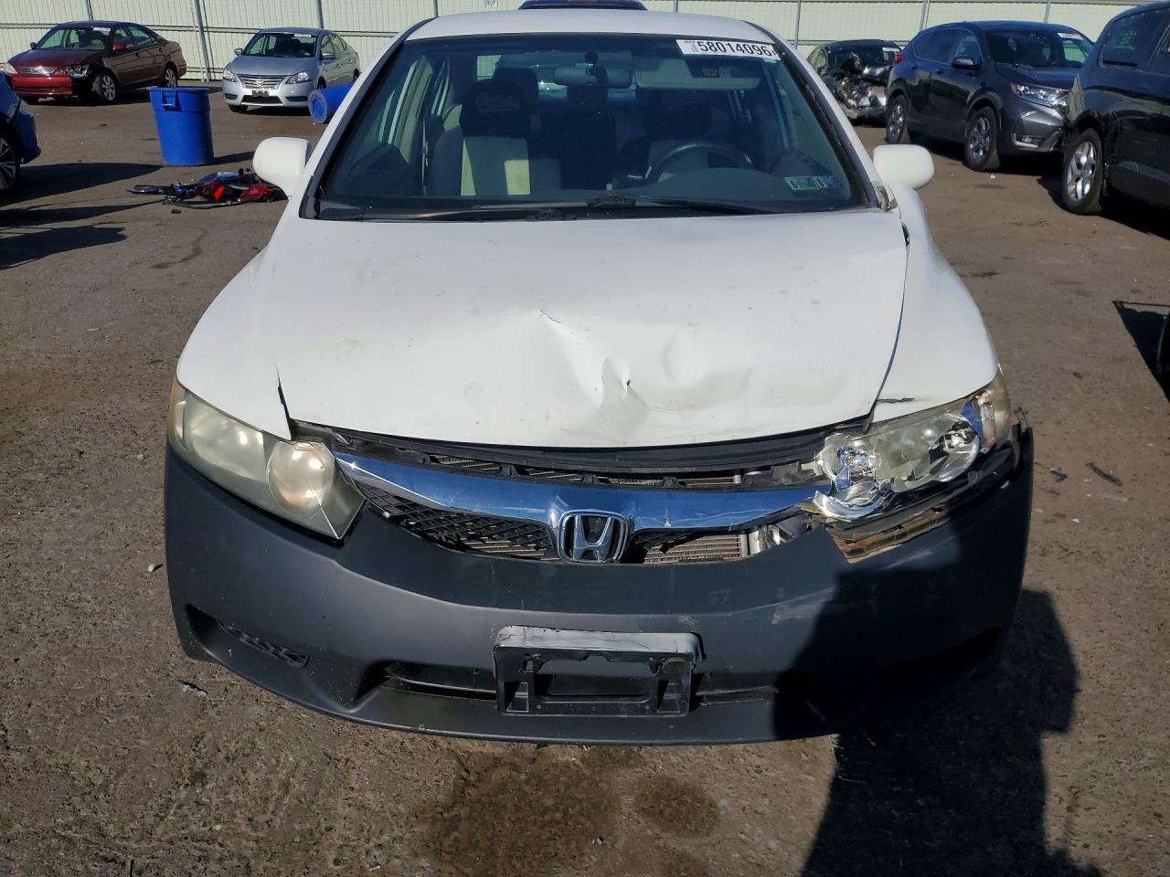 2009 Honda Civic Lx White vin: 2HGFA16549H352878