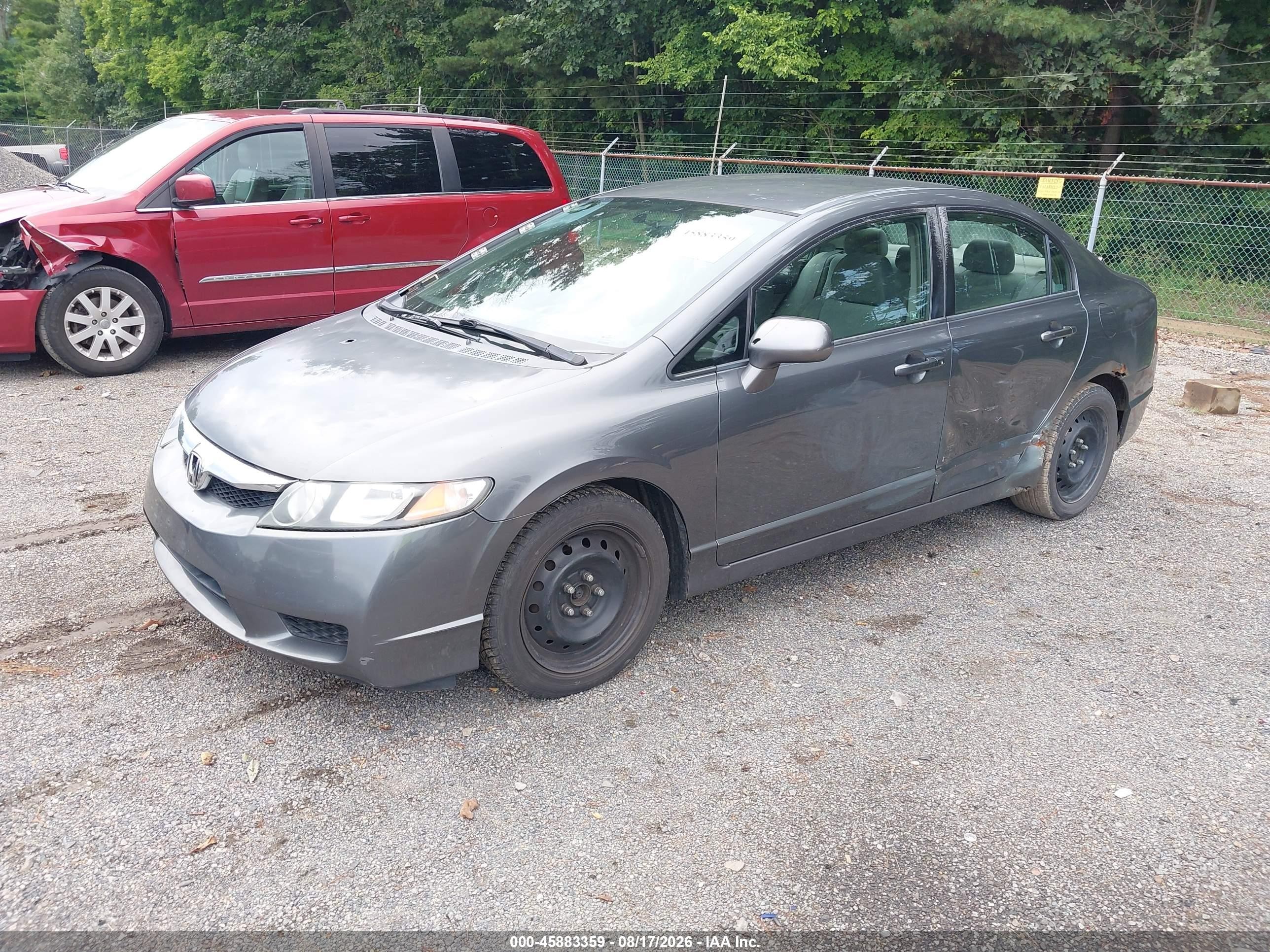 2009 Honda Civic Lx Gray vin: 2HGFA16549H358096