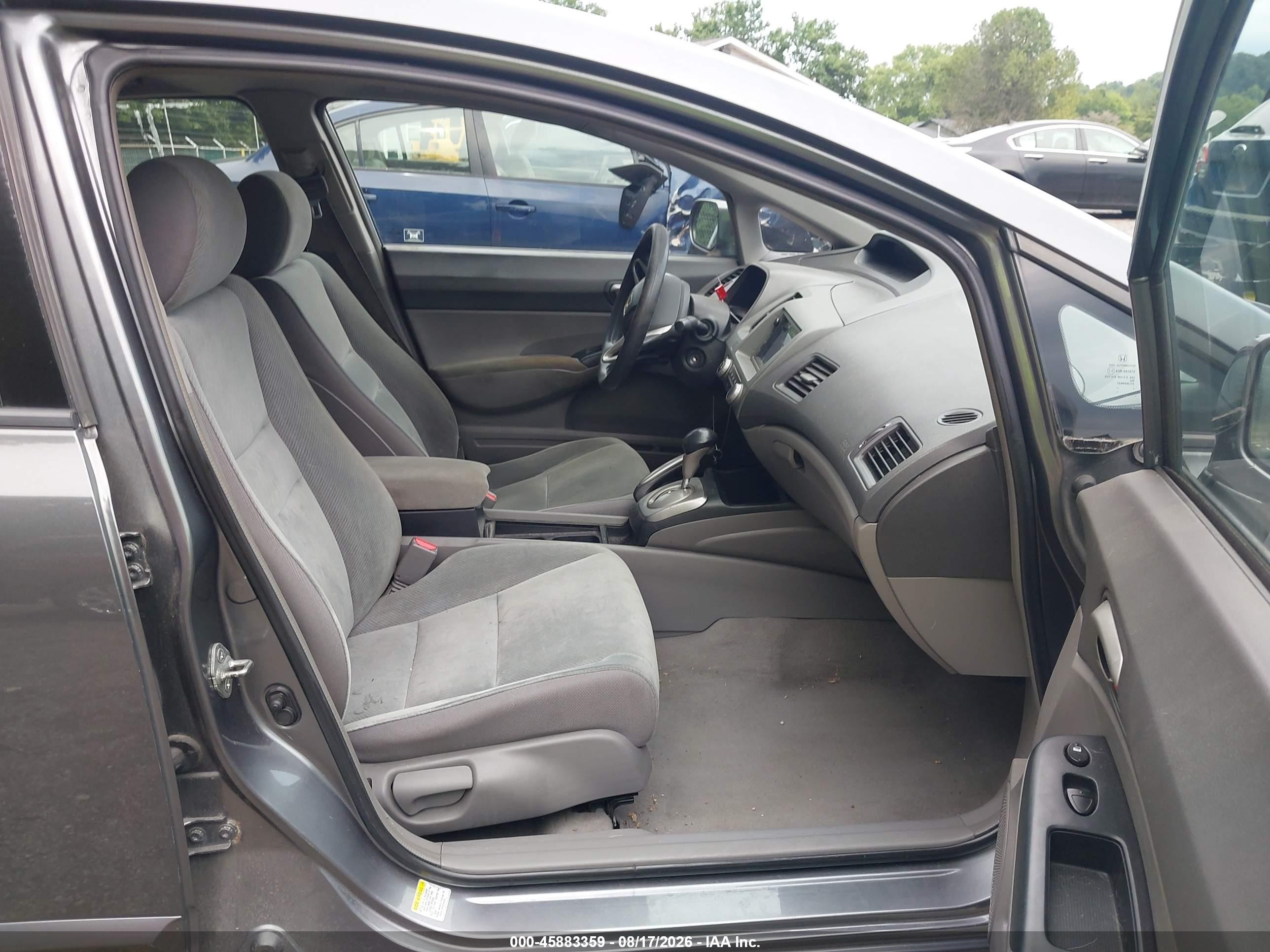 2009 Honda Civic Lx Gray vin: 2HGFA16549H358096