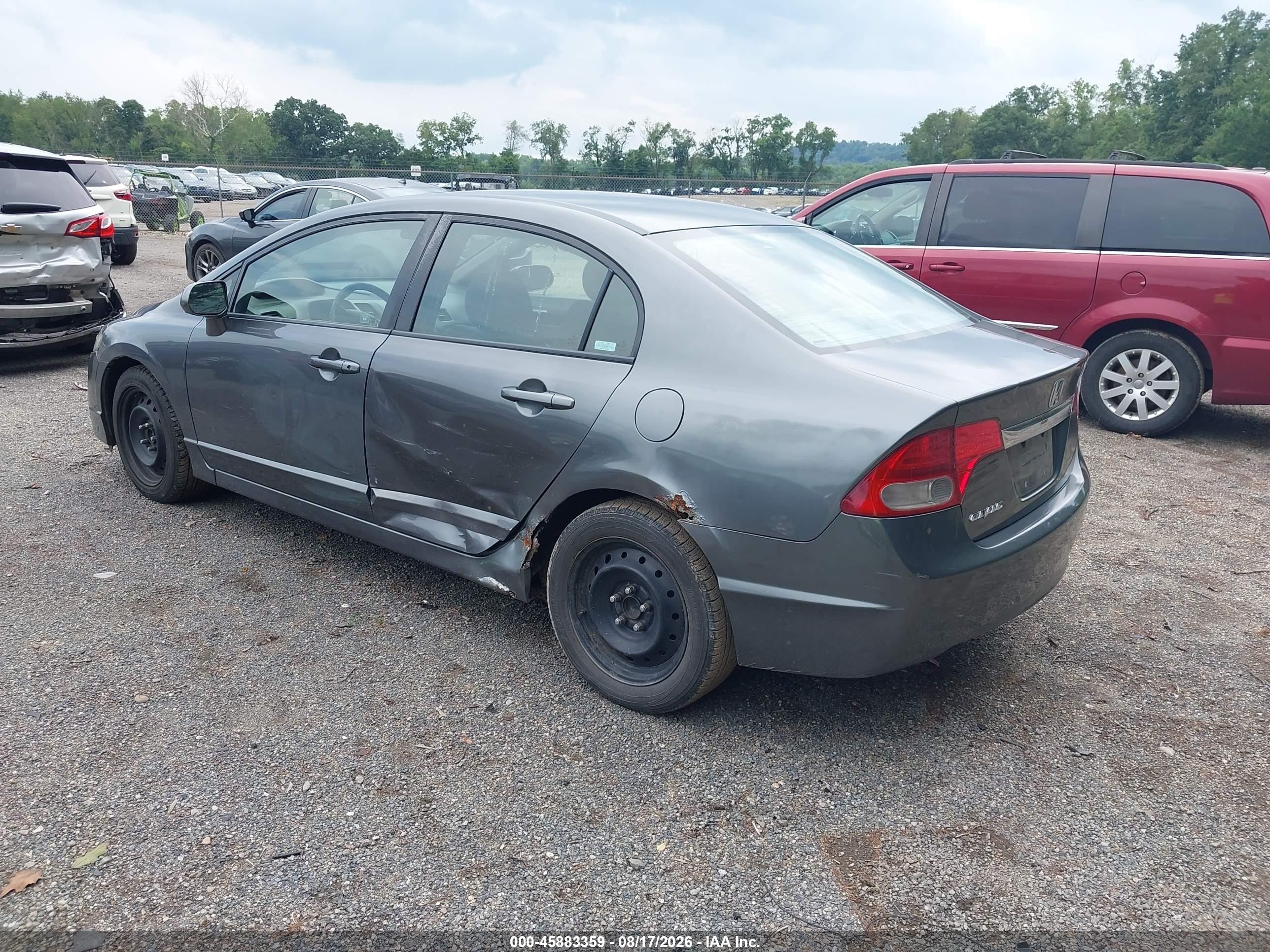 2009 Honda Civic Lx Gray vin: 2HGFA16549H358096