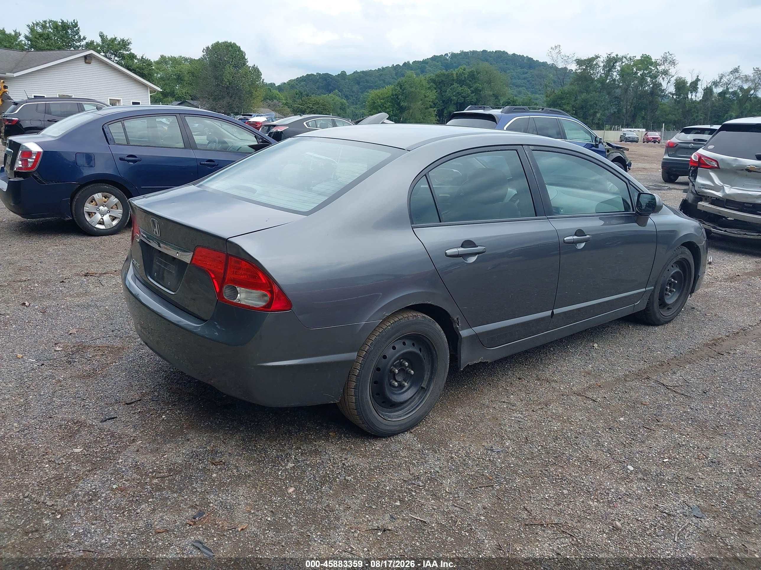 2009 Honda Civic Lx Gray vin: 2HGFA16549H358096