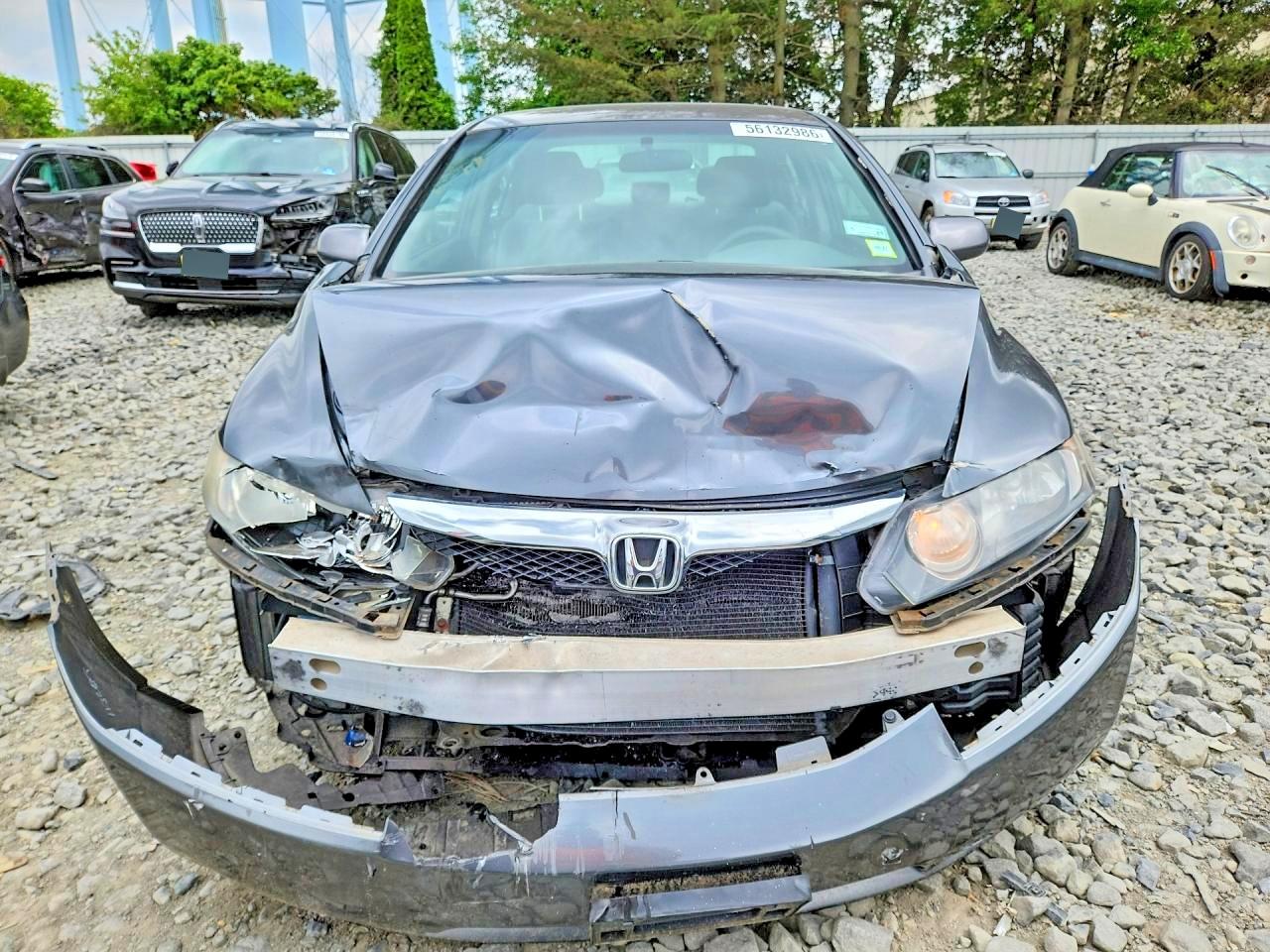 2009 Honda Civic Lx Gray vin: 2HGFA16549H358521