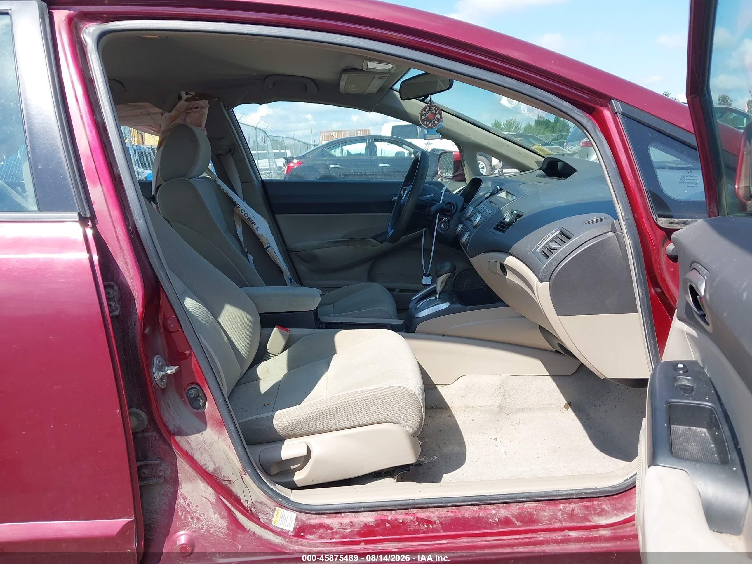 2009 Honda Civic Lx Red vin: 2HGFA16549H360348