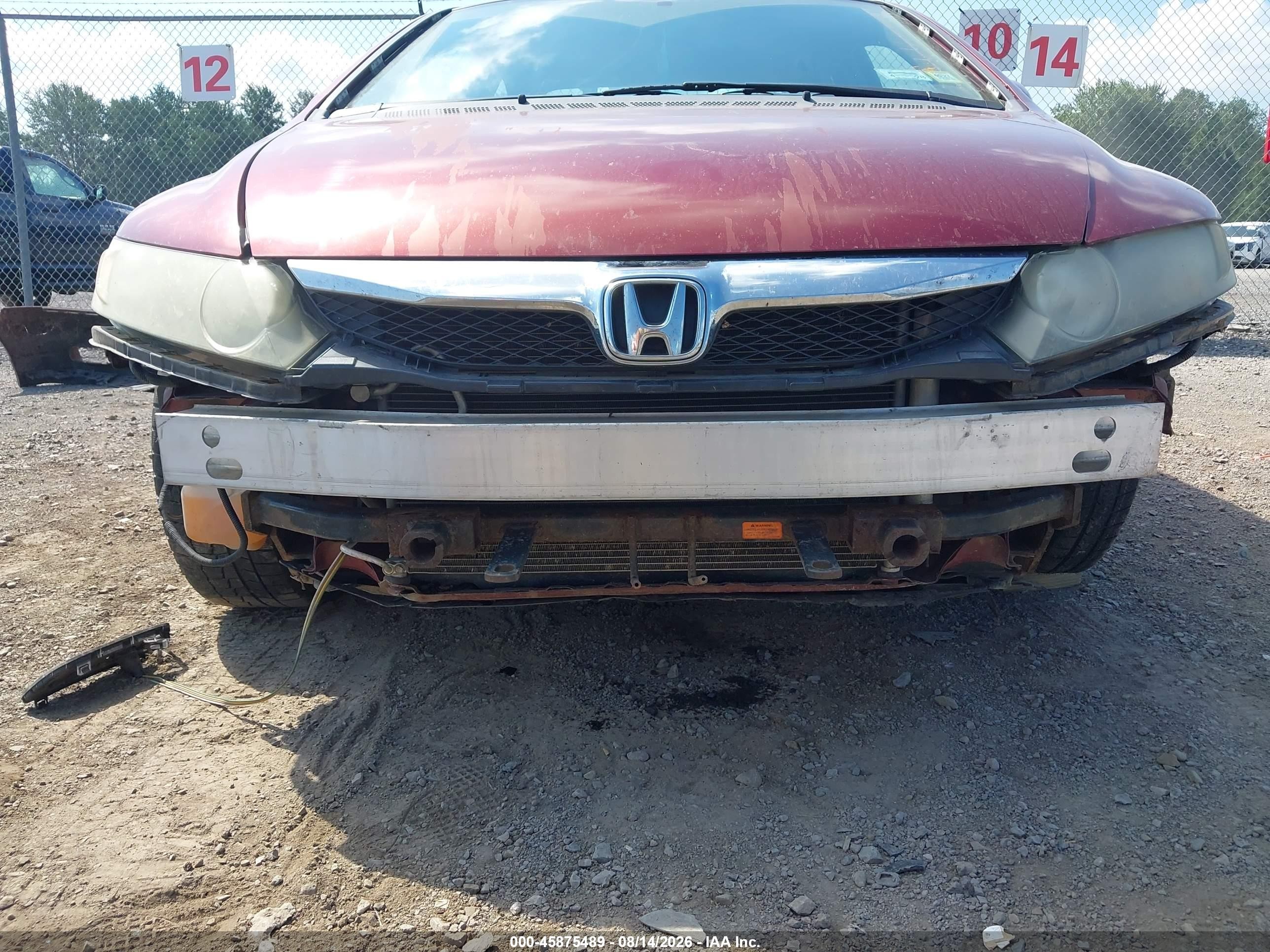 2009 Honda Civic Lx Red vin: 2HGFA16549H360348