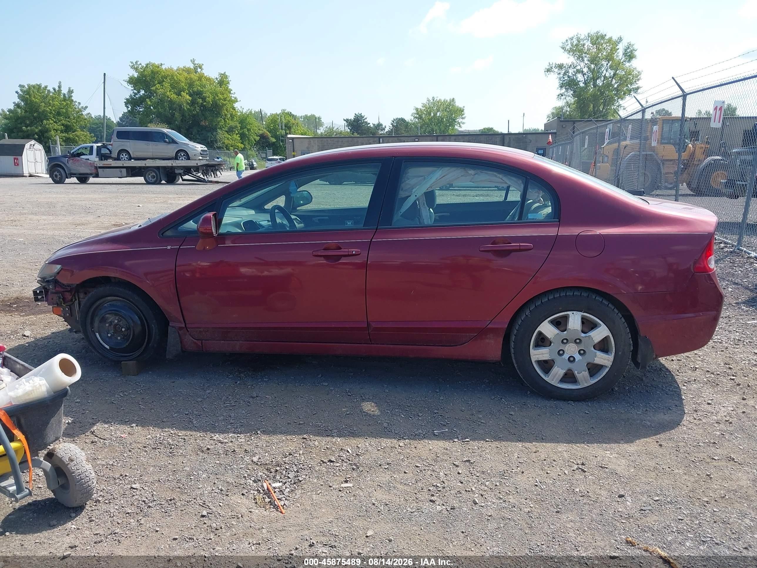 2009 Honda Civic Lx Red vin: 2HGFA16549H360348