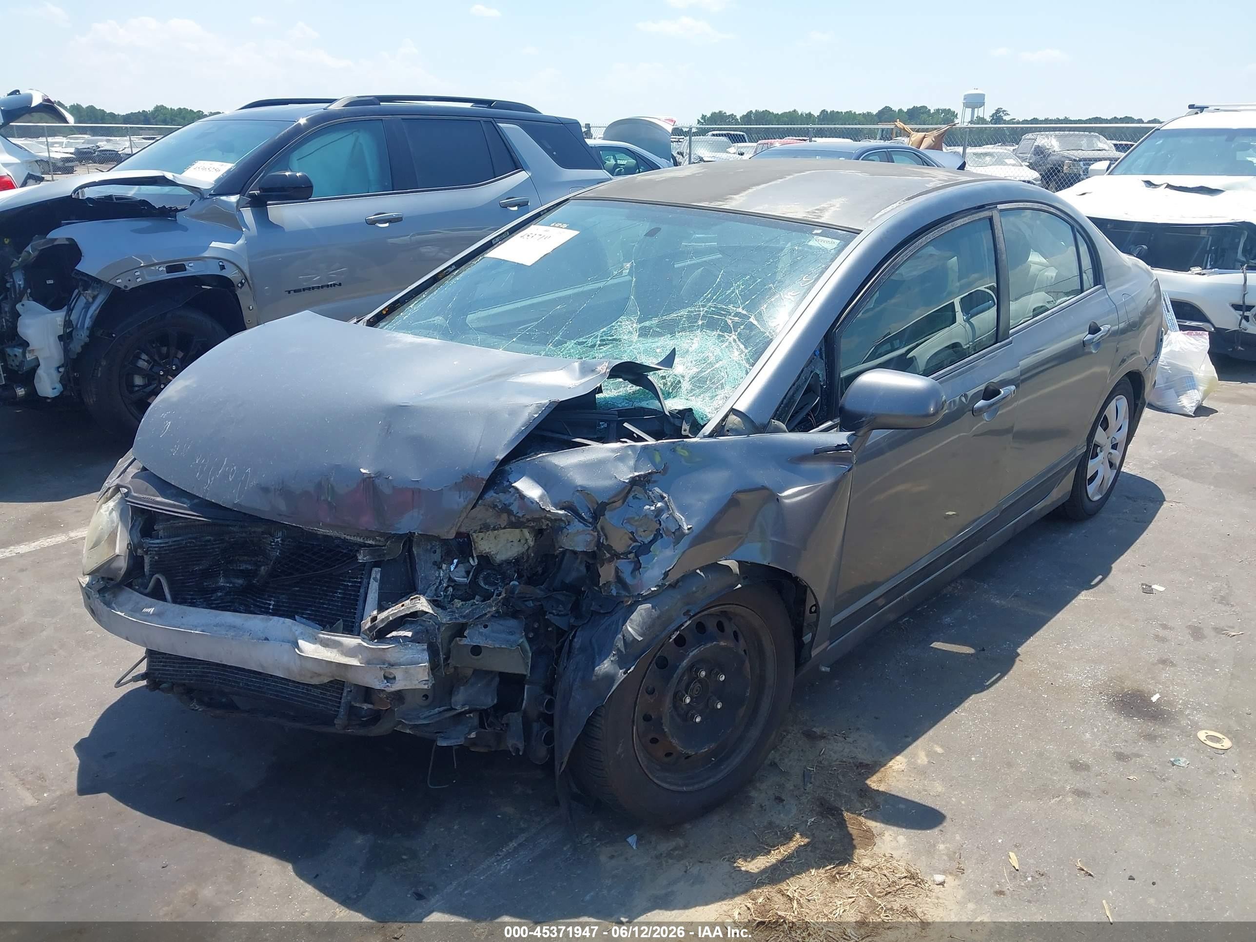 2009 Honda Civic Lx Gray vin: 2HGFA16549H362763