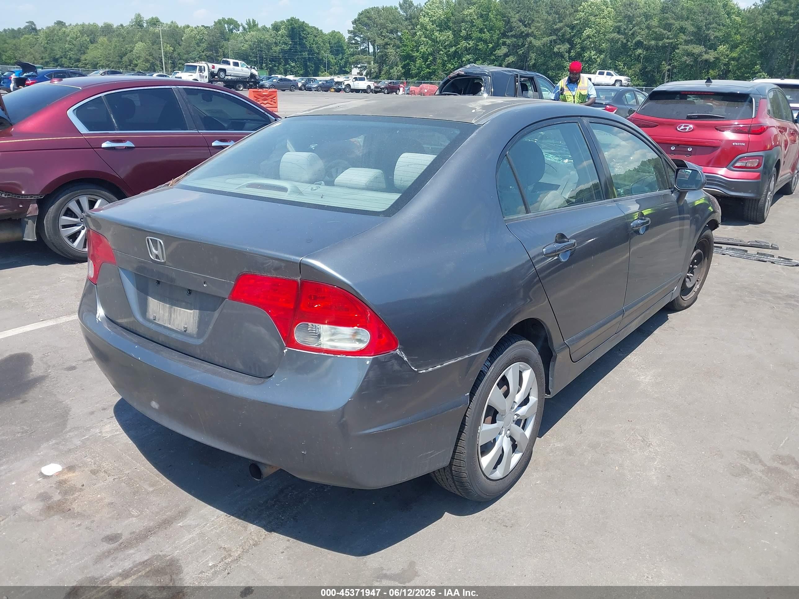 2009 Honda Civic Lx Gray vin: 2HGFA16549H362763