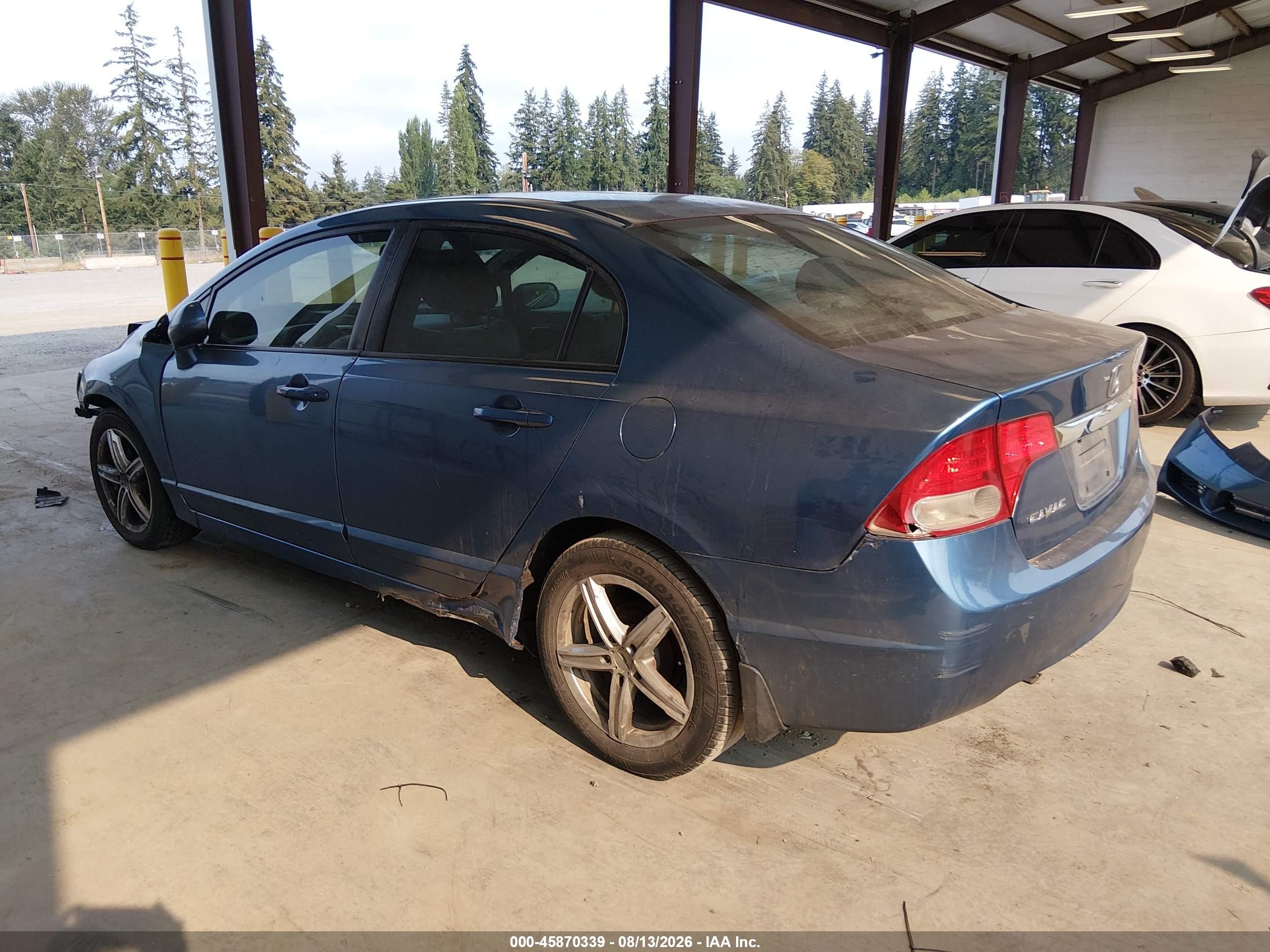 2009 Honda Civic Lx Blue vin: 2HGFA16549H364349