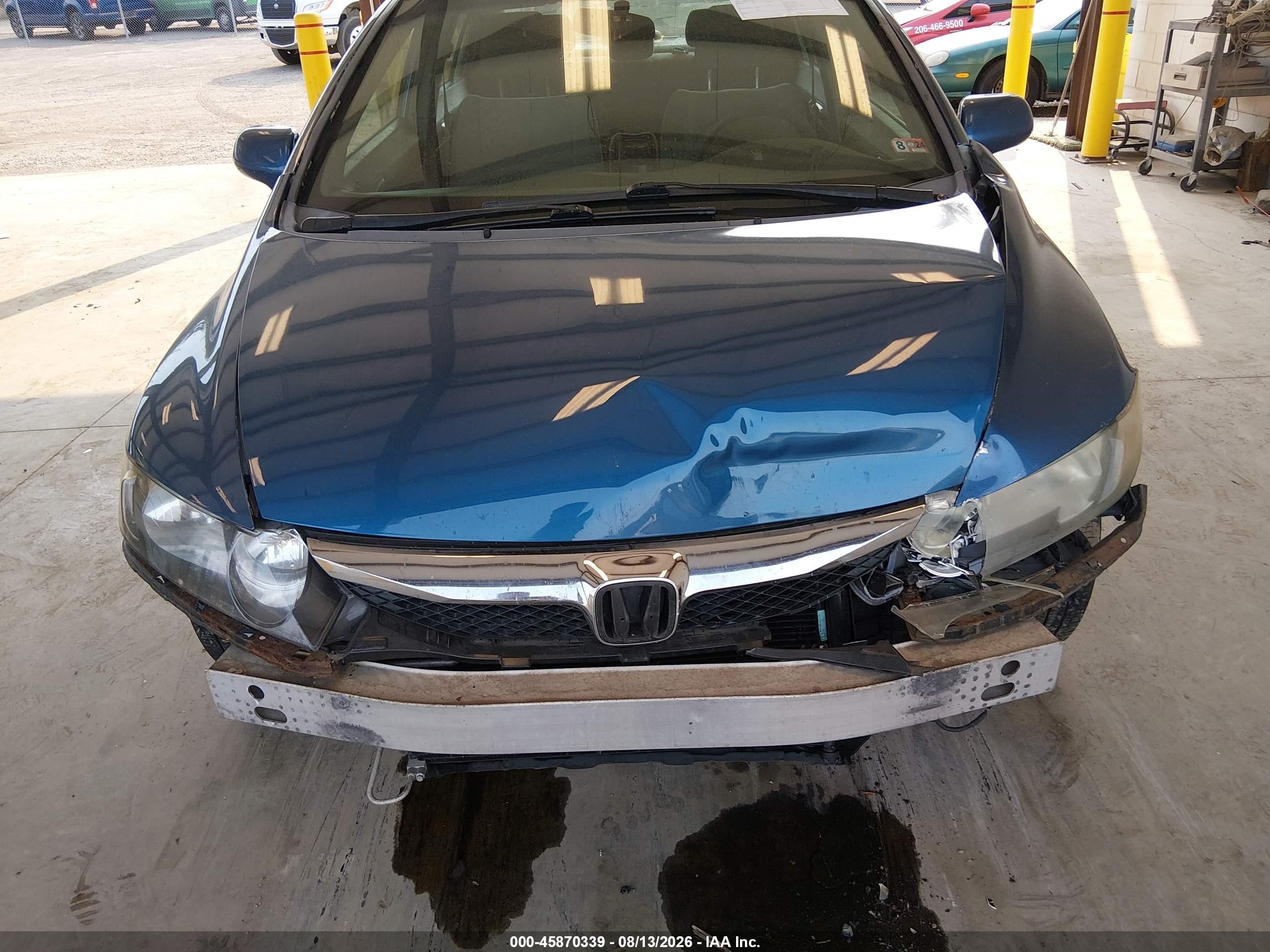 2009 Honda Civic Lx Blue vin: 2HGFA16549H364349
