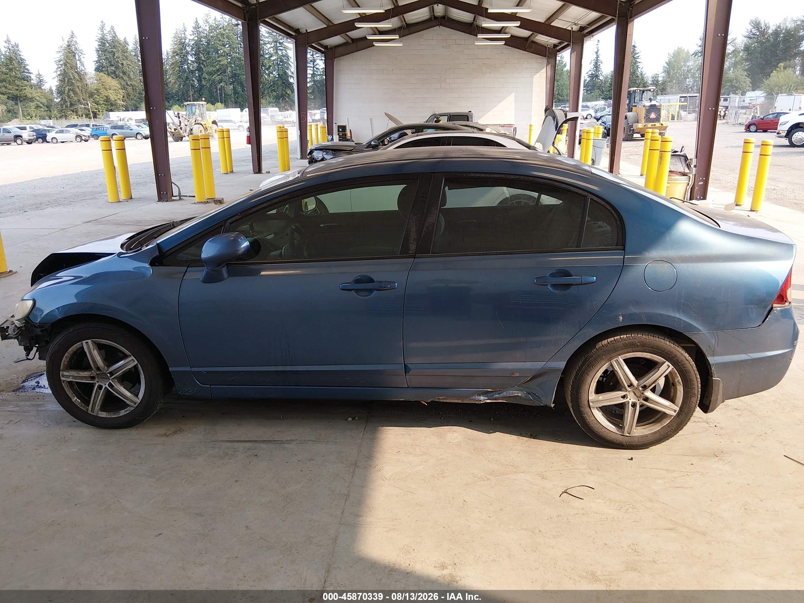 2009 Honda Civic Lx Blue vin: 2HGFA16549H364349