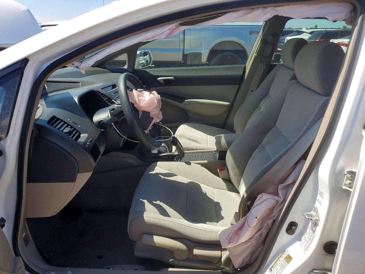 2009 Honda Civic Lx White vin: 2HGFA16549H368305