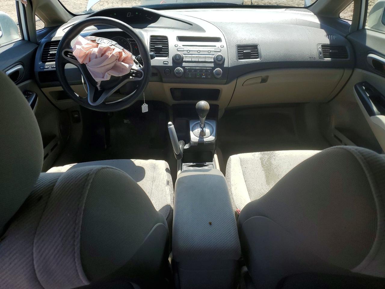 2009 Honda Civic Lx White vin: 2HGFA16549H368305