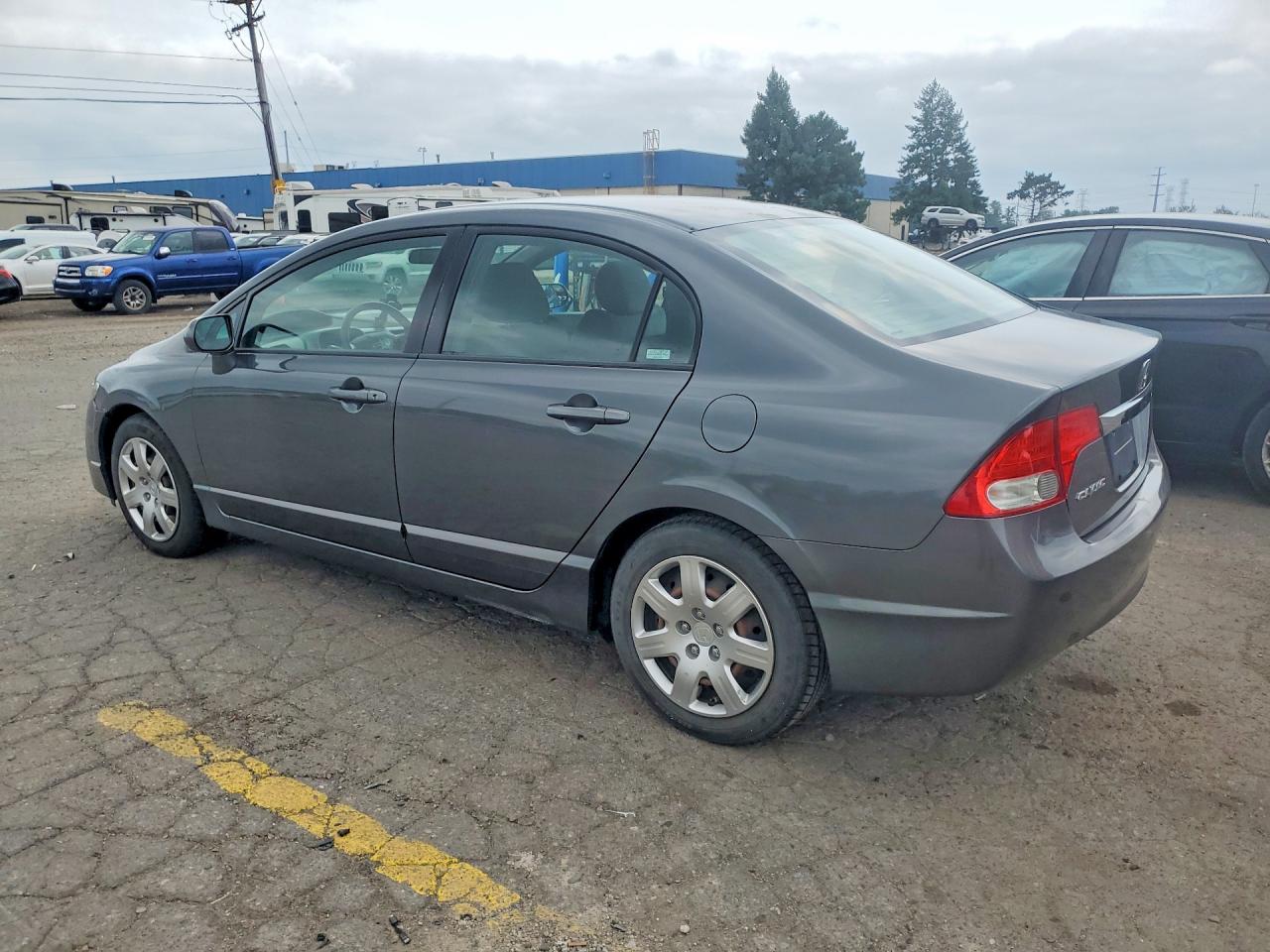2009 Honda Civic Lx Gray vin: 2HGFA16549H520874