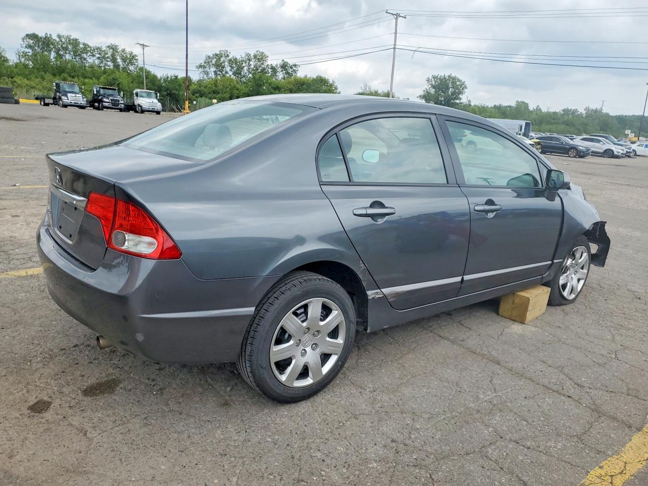 2009 Honda Civic Lx Gray vin: 2HGFA16549H520874
